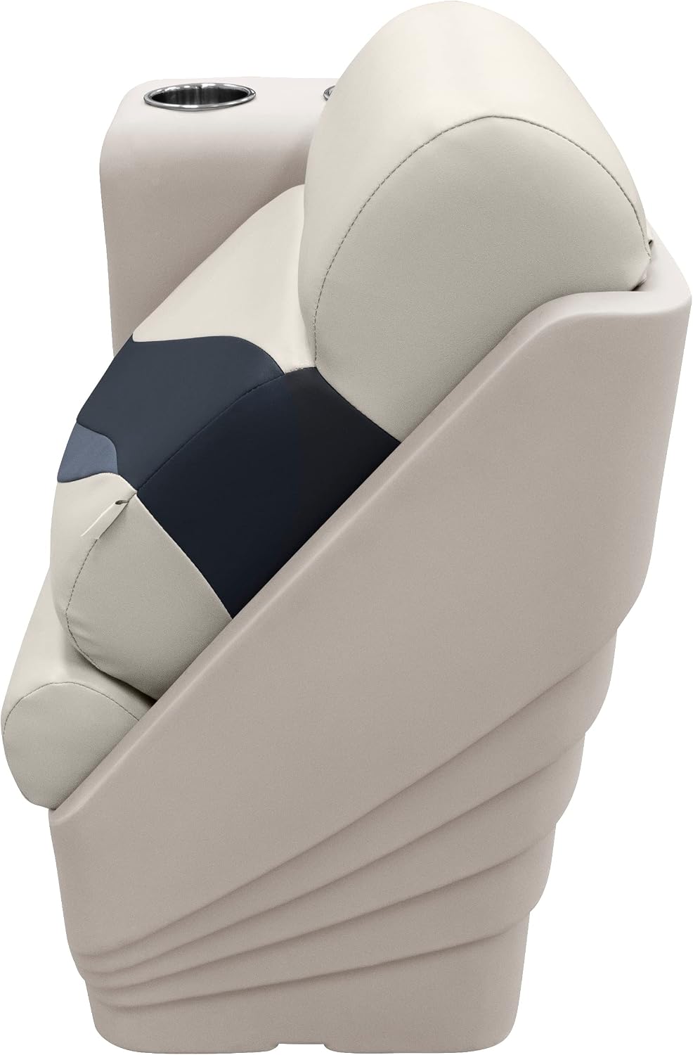 Wise BM13006L-986 Premier Series Pontoon Left Lean Back Recliner, Platinum/Spectra Navy/Cobalt