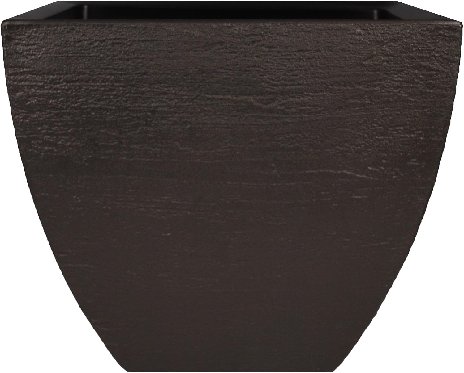 Tusco Products MSQ16BK Modern Square Garden Planter, 16-Inch, Black