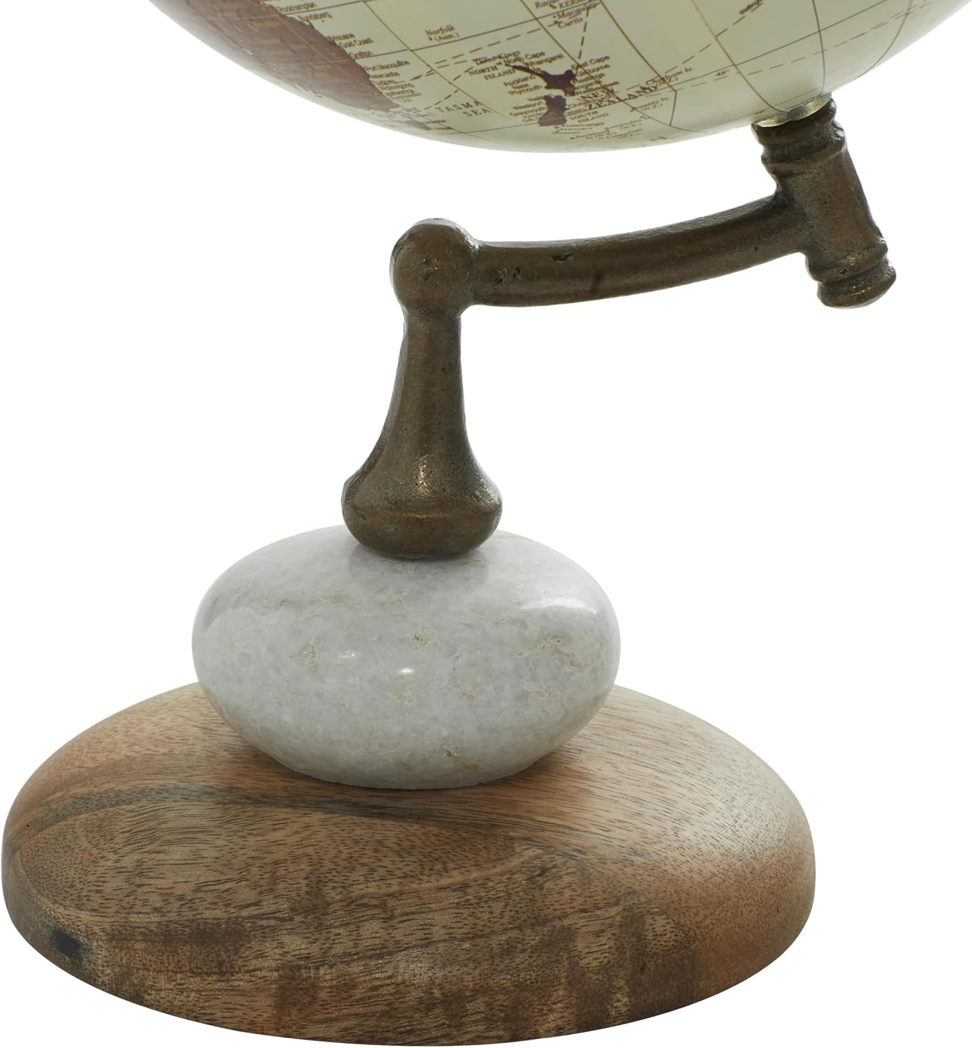 Deco 79 Contemporary Mango Wood Globe Globe, 8" x 8" x 14", Cream