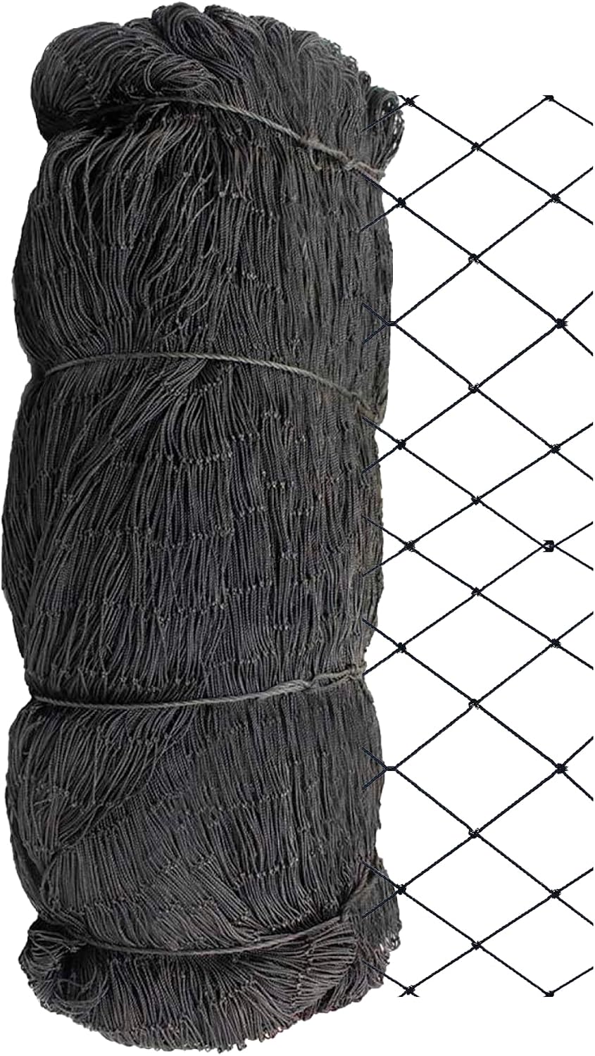 Stromberg’s 2” Mesh Heavy Duty Knotted Aviary Netting, UV Resistant Polyethylene Fiber for Game Birds, Pheasants & Poultry, 85 Lbs Break Strength Durable Against Weather and Predators, Size 25' x 50'