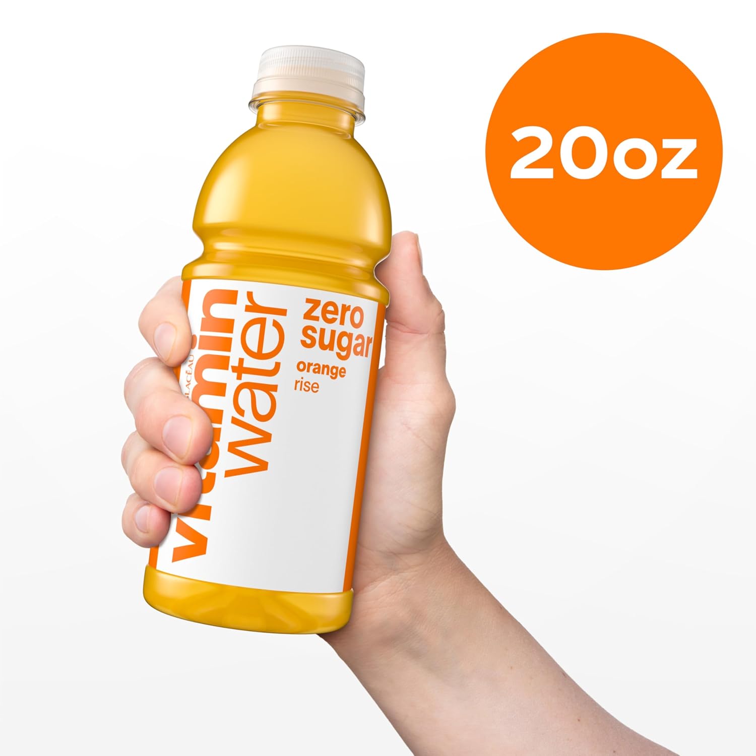 vitaminwater Squeezed Lemonade Zero Sugar, Flavored Water Beverage Bottles, 20 fl oz, 12 Pack