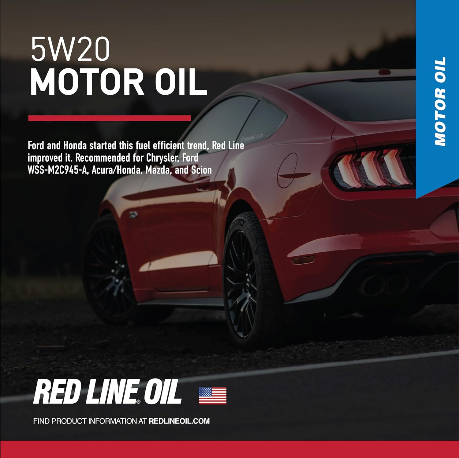 Red Line 15204 SAE 5W20 Fully Synthetic Motor Oil - 1 Quart (6 Pack)