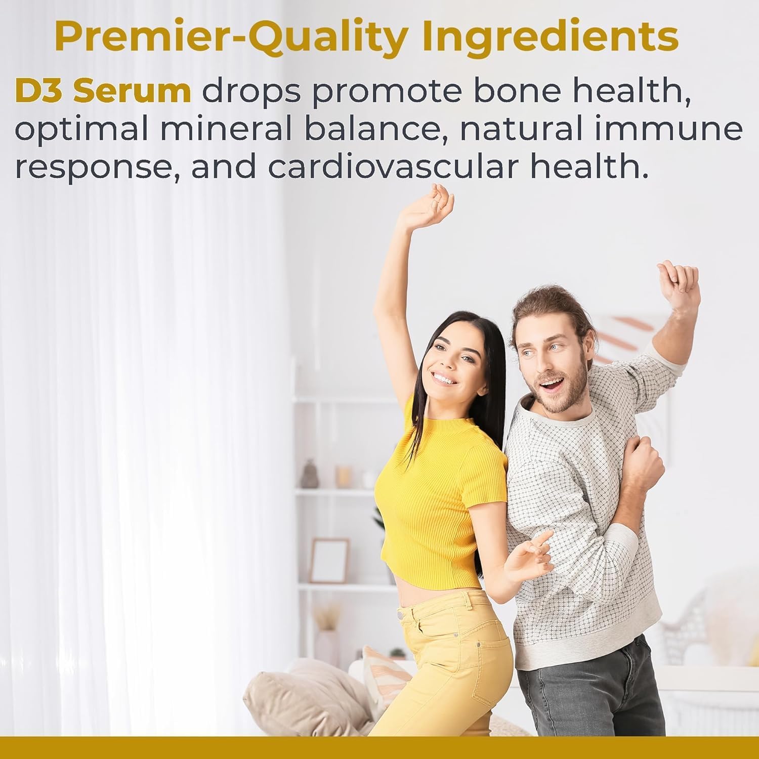 Premier Research Labs Vitamin D3 Serum - Liquid Vitamin D Oil Drops for Adults, Liquid D3 5000 IU, High Potency VIT D3 Liquid