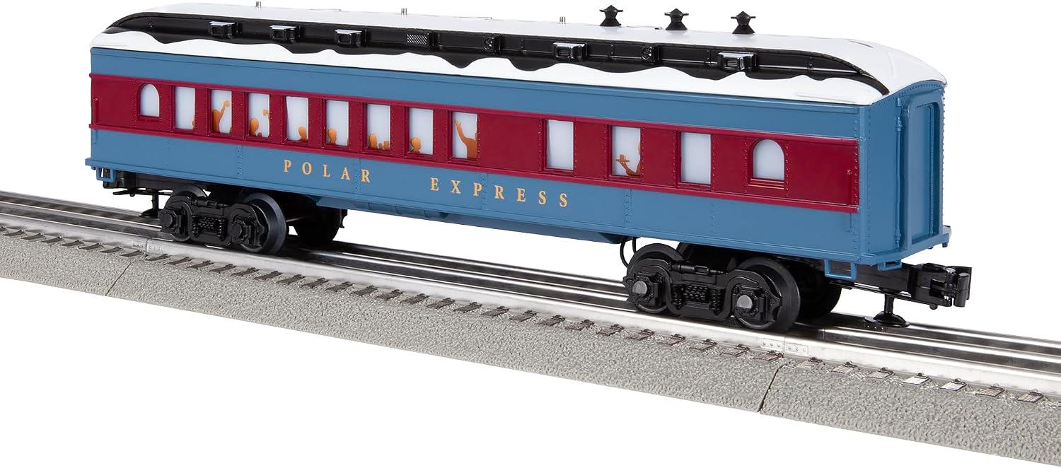 Lionel The Polar Express Diner Car – O Gauge Model Train Car with Interior Lighting, Diecast Trucks, Operating Couplers & Holiday Snow Roof, Age 14+