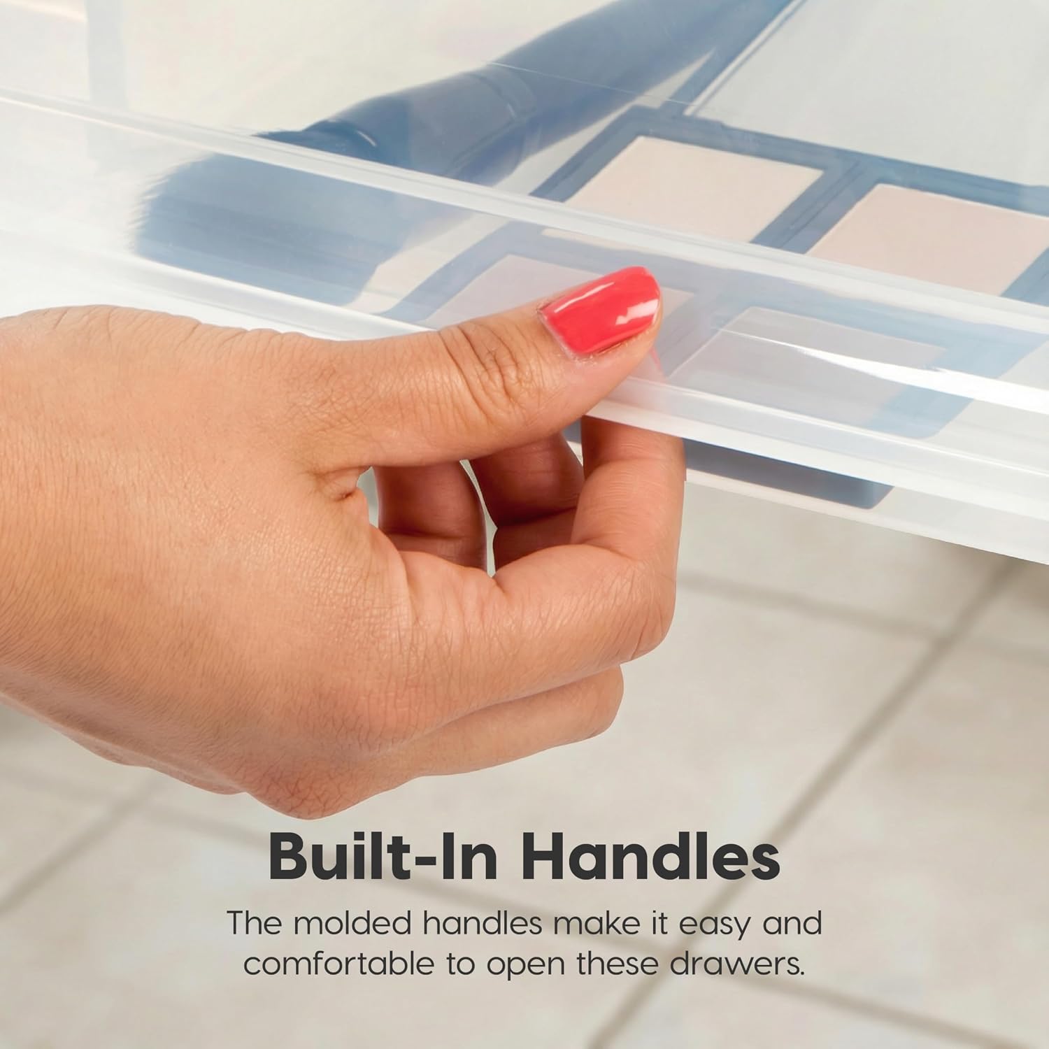IRIS USA Shallow Box Chest Drawer, White 129770
