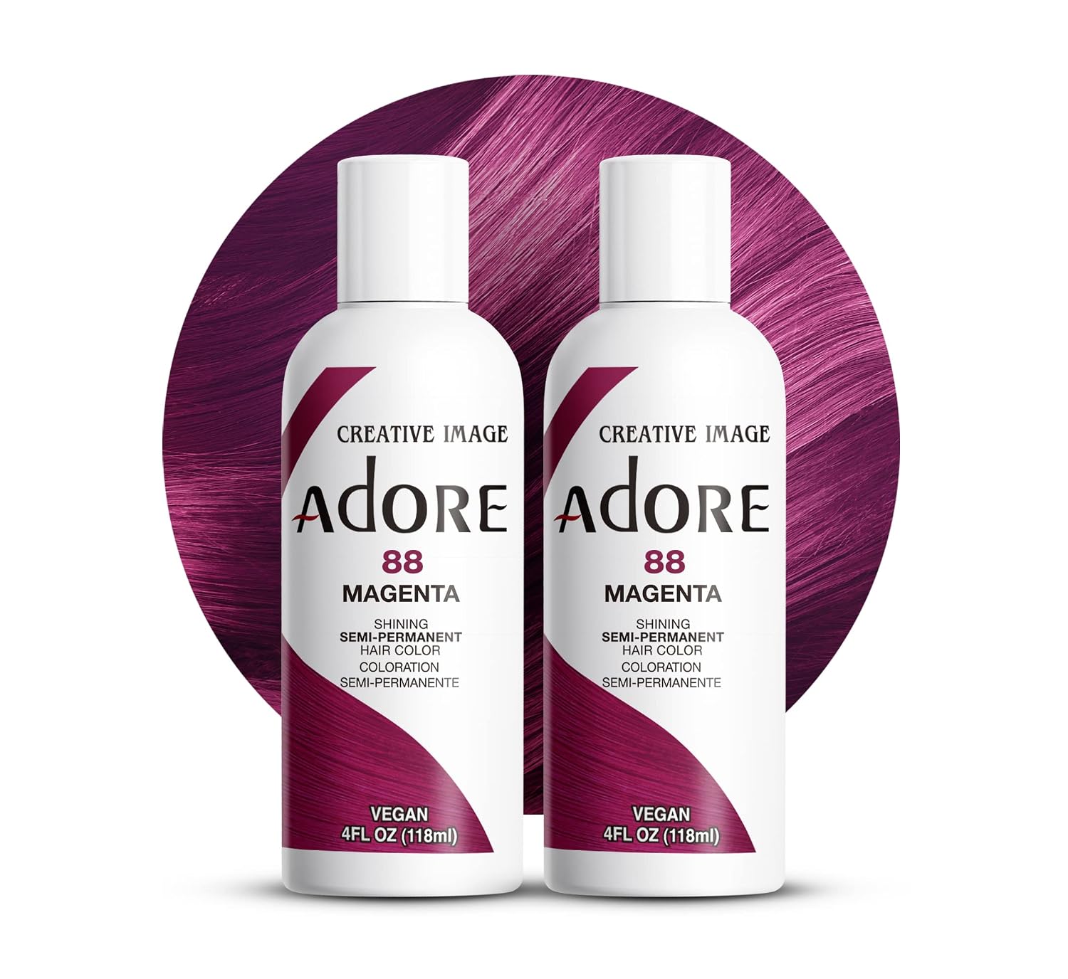Adore Semi Permanent Hair Color, 107 Mocha, 4 Fl Oz | Vegan & Cruelty-Free Brown Hair Dye | No Ammonia, No Peroxide, No Alcohol