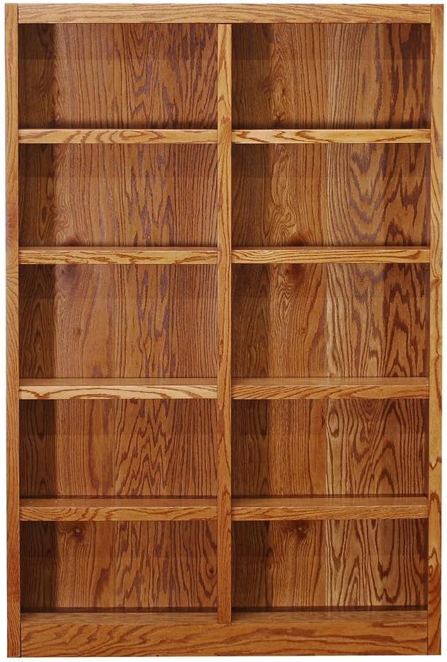 Concepts In Wood Book Shelf - 72inch Tall Wood Bookcase Furniture - Oak