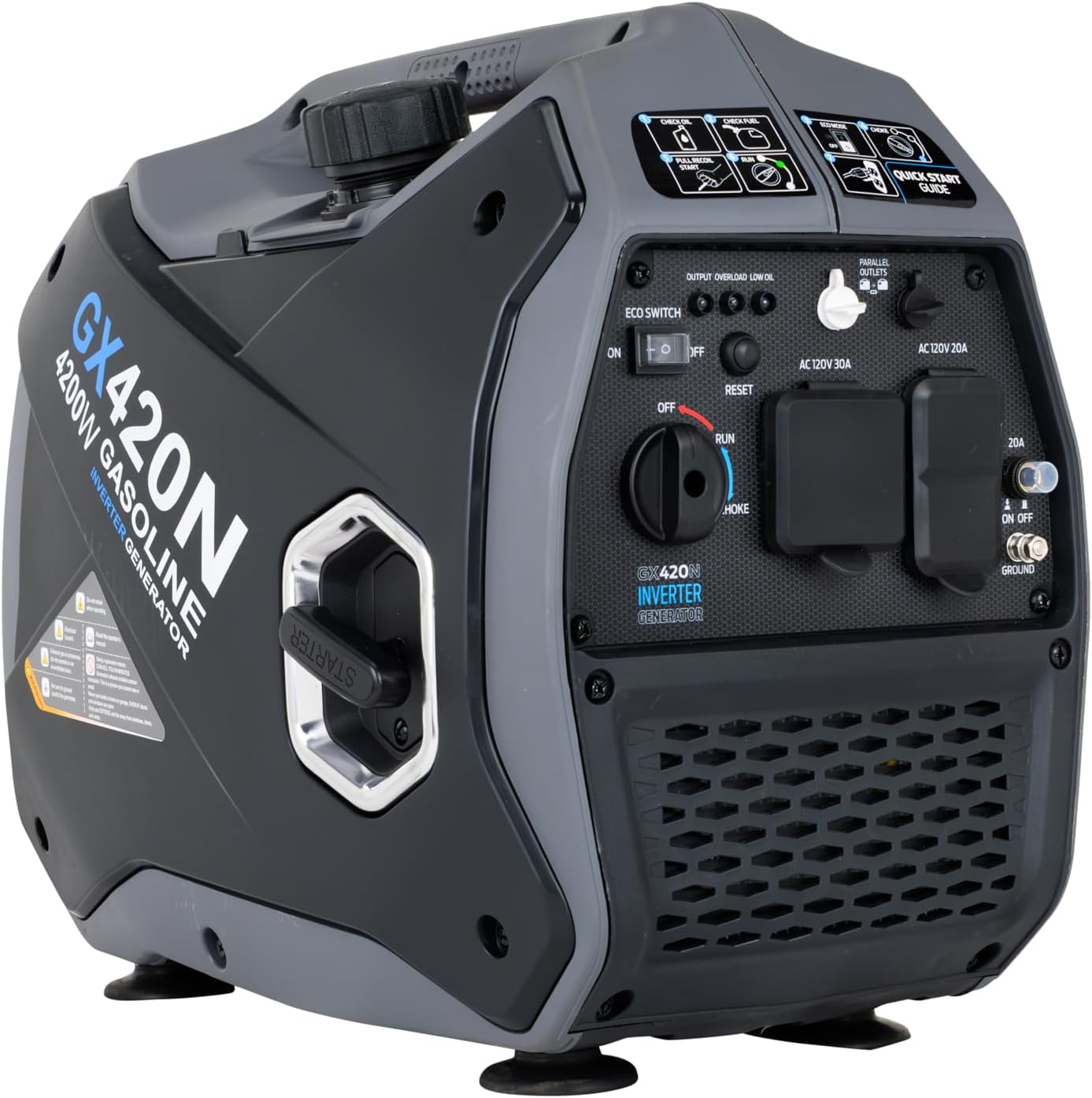 Pulsar 2,300W Portable Gas-Powered Quiet Inverter Generator With USB Outlet & Parallel Capability, Carb Compliant, G2319N