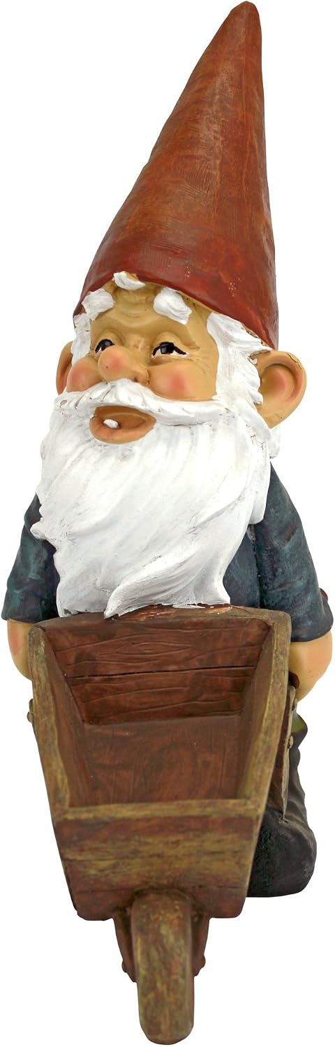 Design Toscano Garden Gnome Statue - Digger The Gnome - Outdoor Garden Gnomes - Funny Lawn Gnome Statues