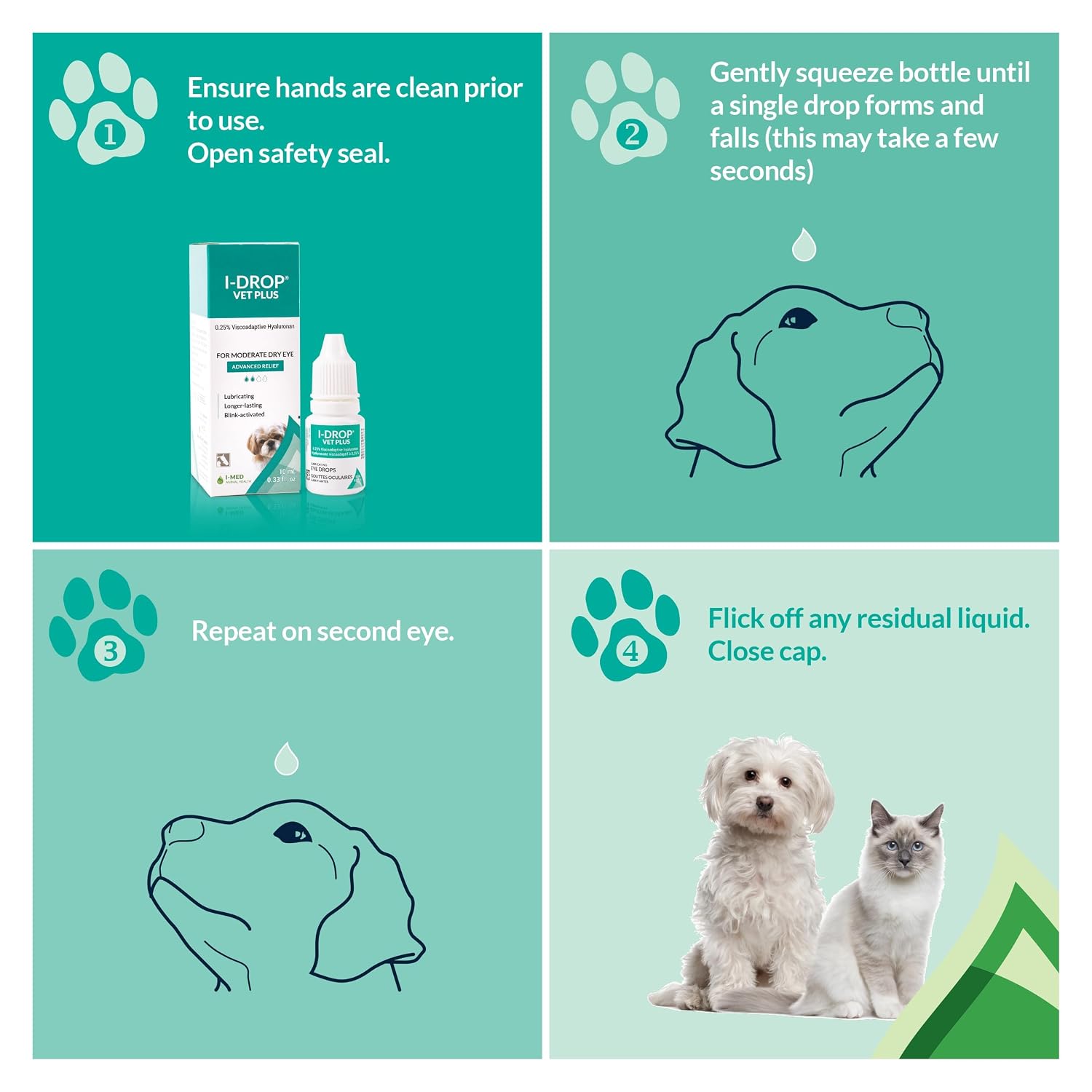 I-DROP Vet Plus Dog Eye Drops, 0.25% Hyaluronan, Seasonal Dry Eye