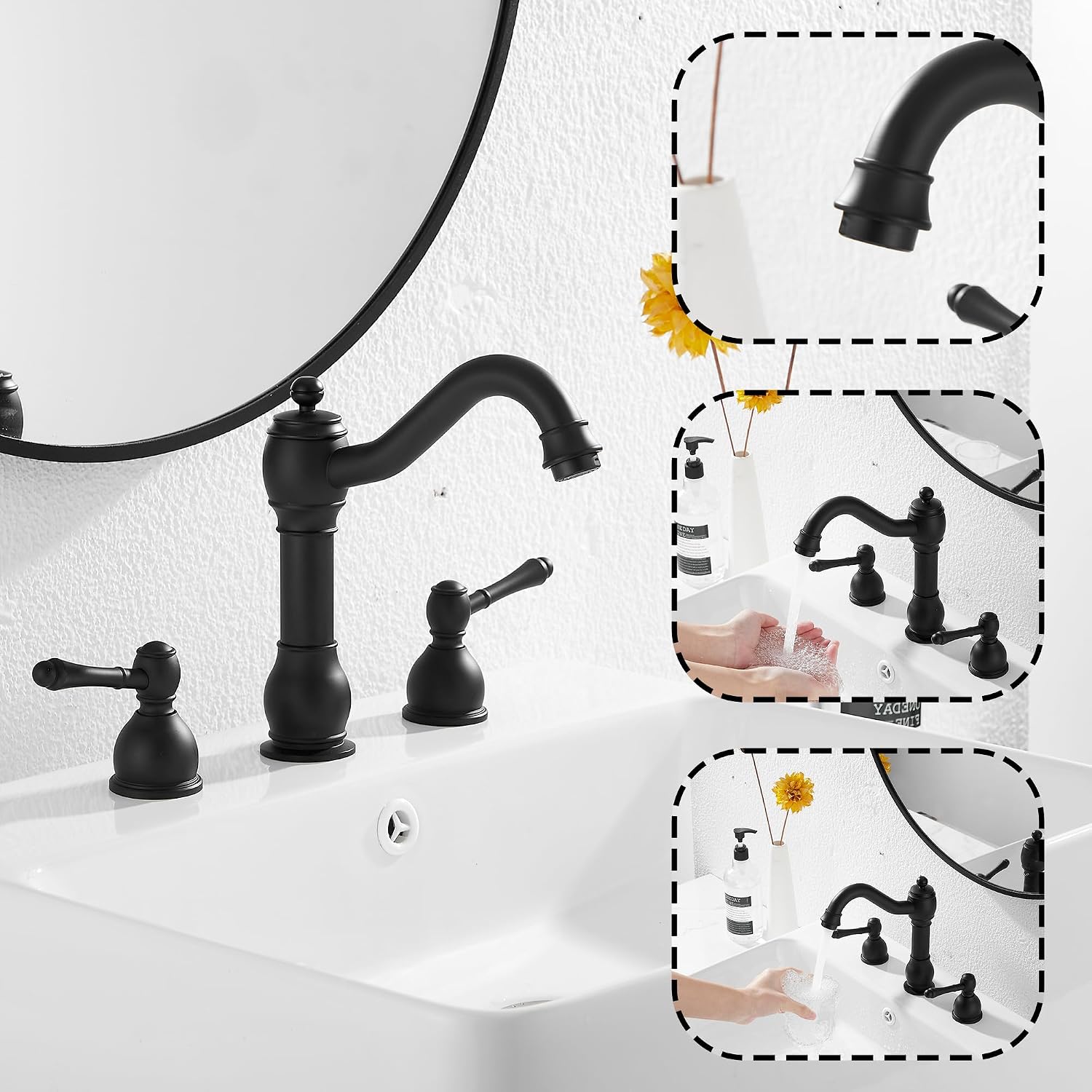Oil Rubbed Bronze Bathroom Faucet Single Handle One Hole