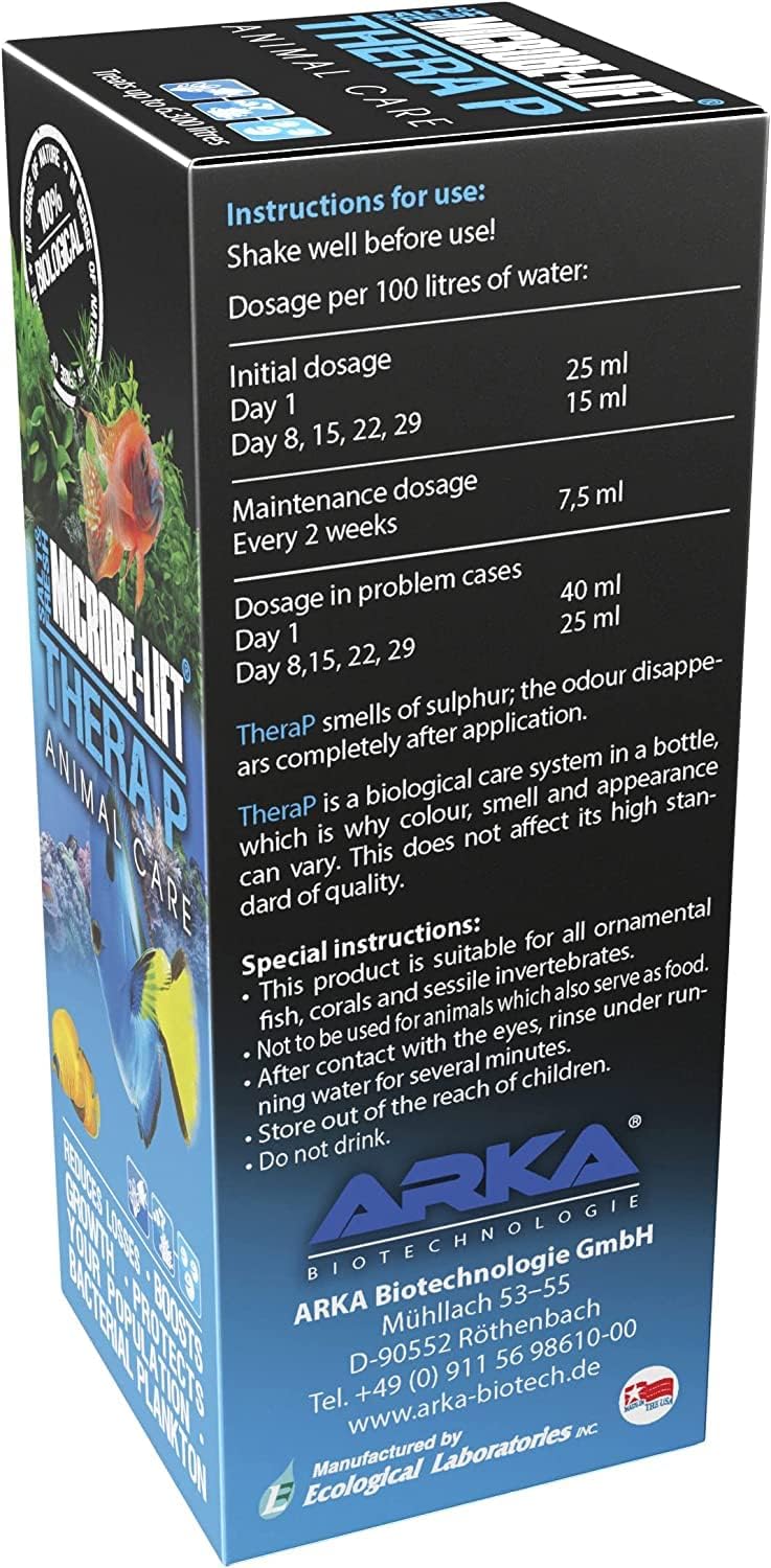 MICROBE-LIFT THERAPH16 TheraP Fish Care Treatment for Freshwater and Saltwater Home Aquariums and Tanks, 16 Ounces