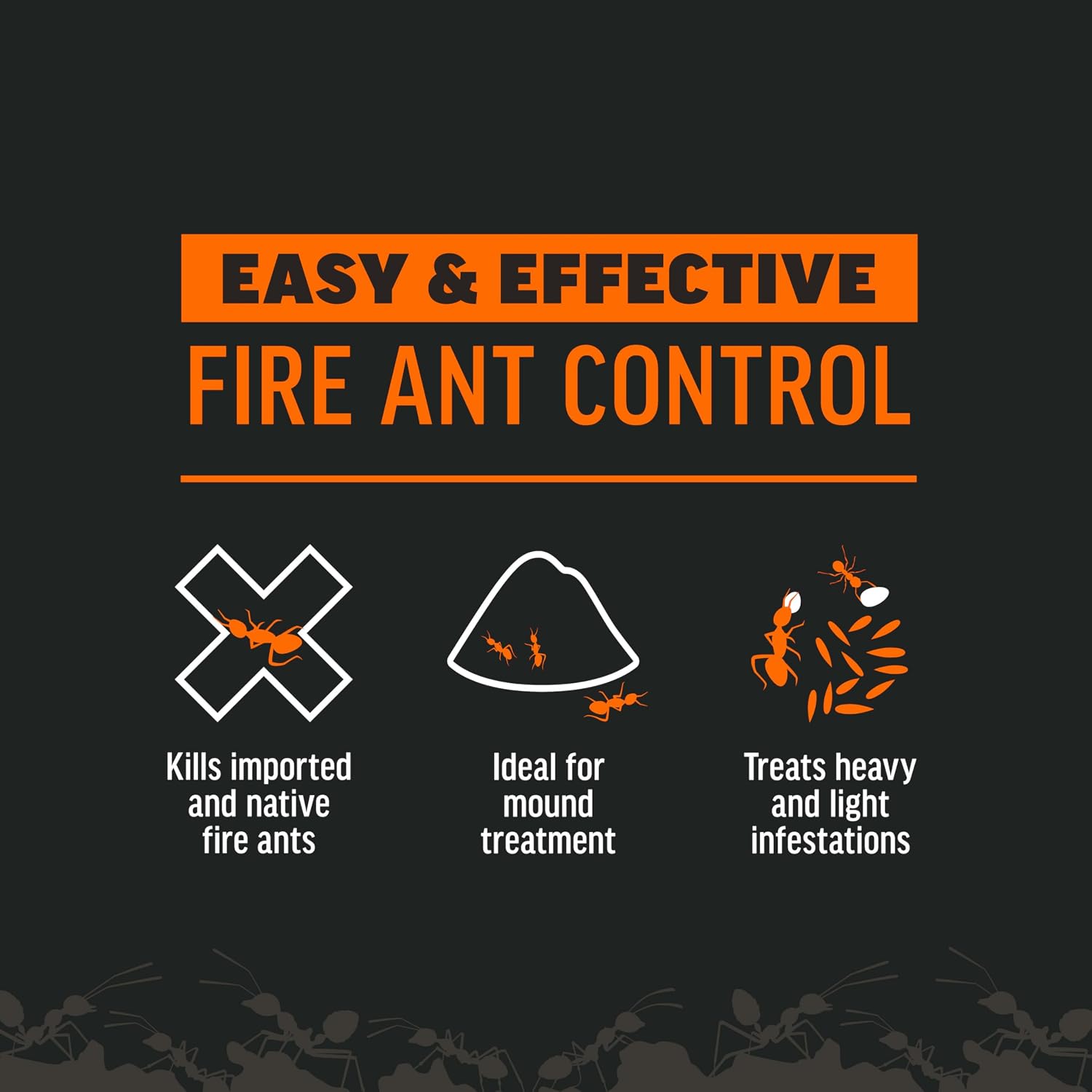 Amdro Fire Ant Killer for Mounds, 1 Lb | Dual-action fire ant killer granules, targets visible and hidden mounds, kills imported and native fire ants