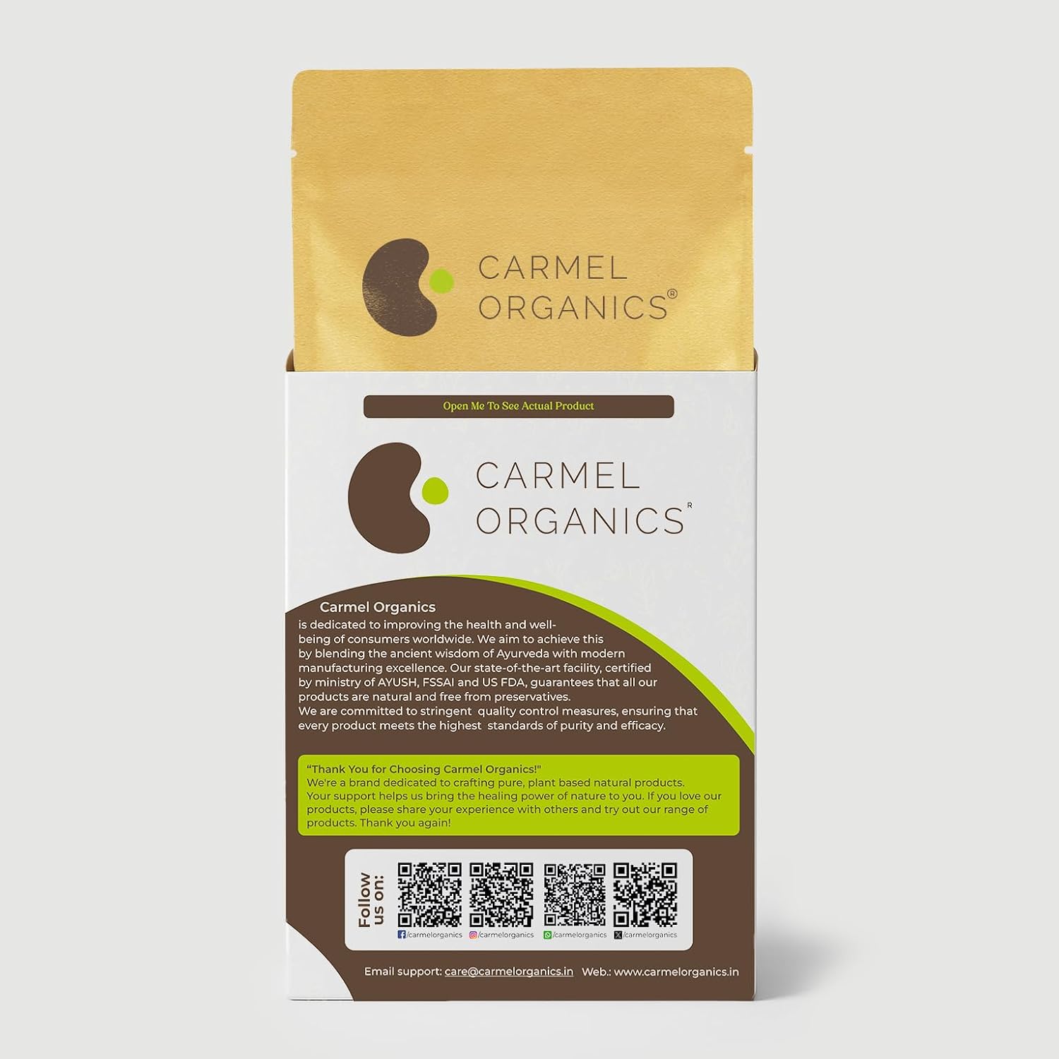 CARMEL ORGANICS Organic Ashwagandha Root Powder 8 Ounce