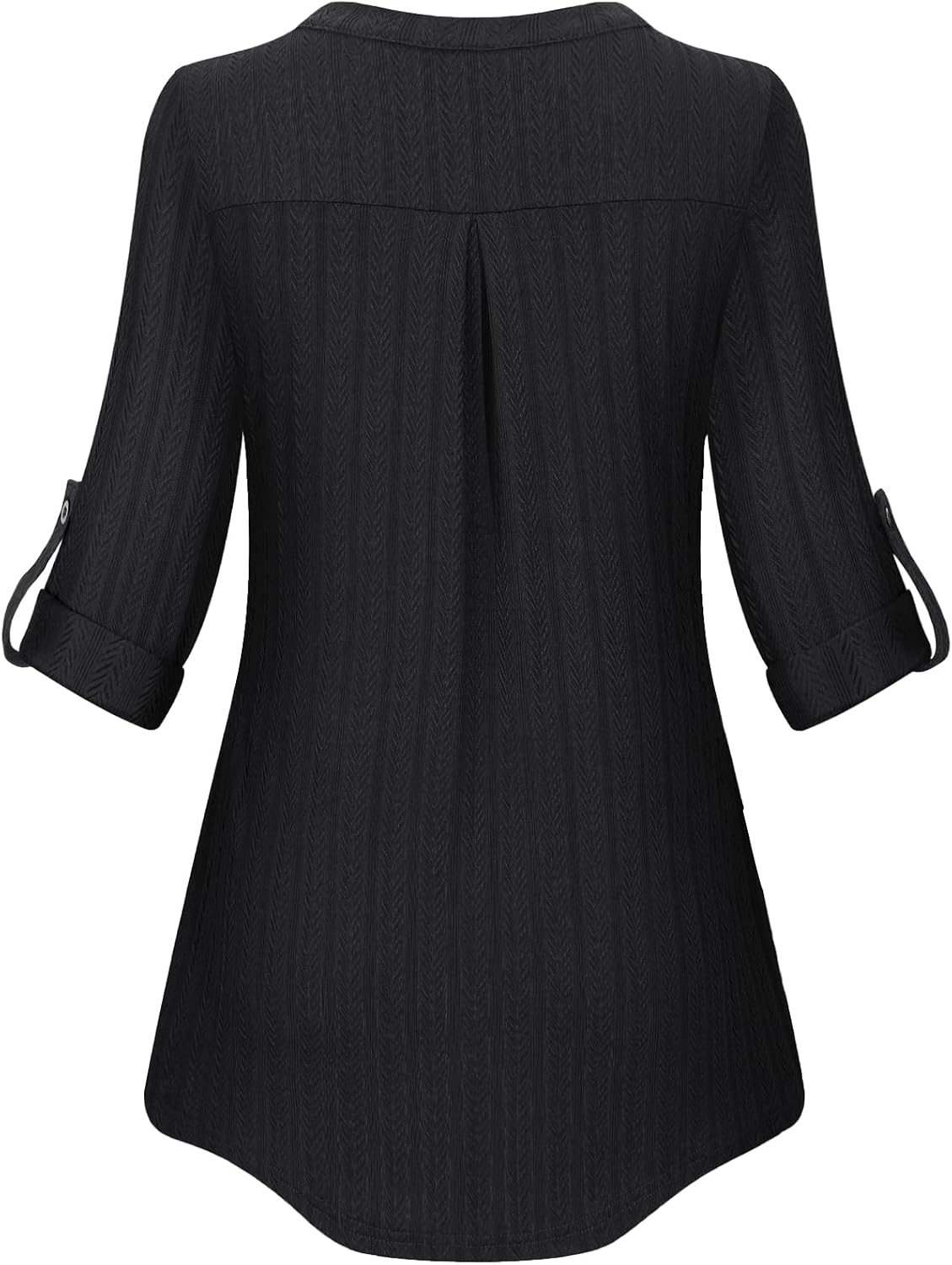 Tanst Sky Womens Casual Long Sleeve Zipped V Neck Plaid Tunic Blouses