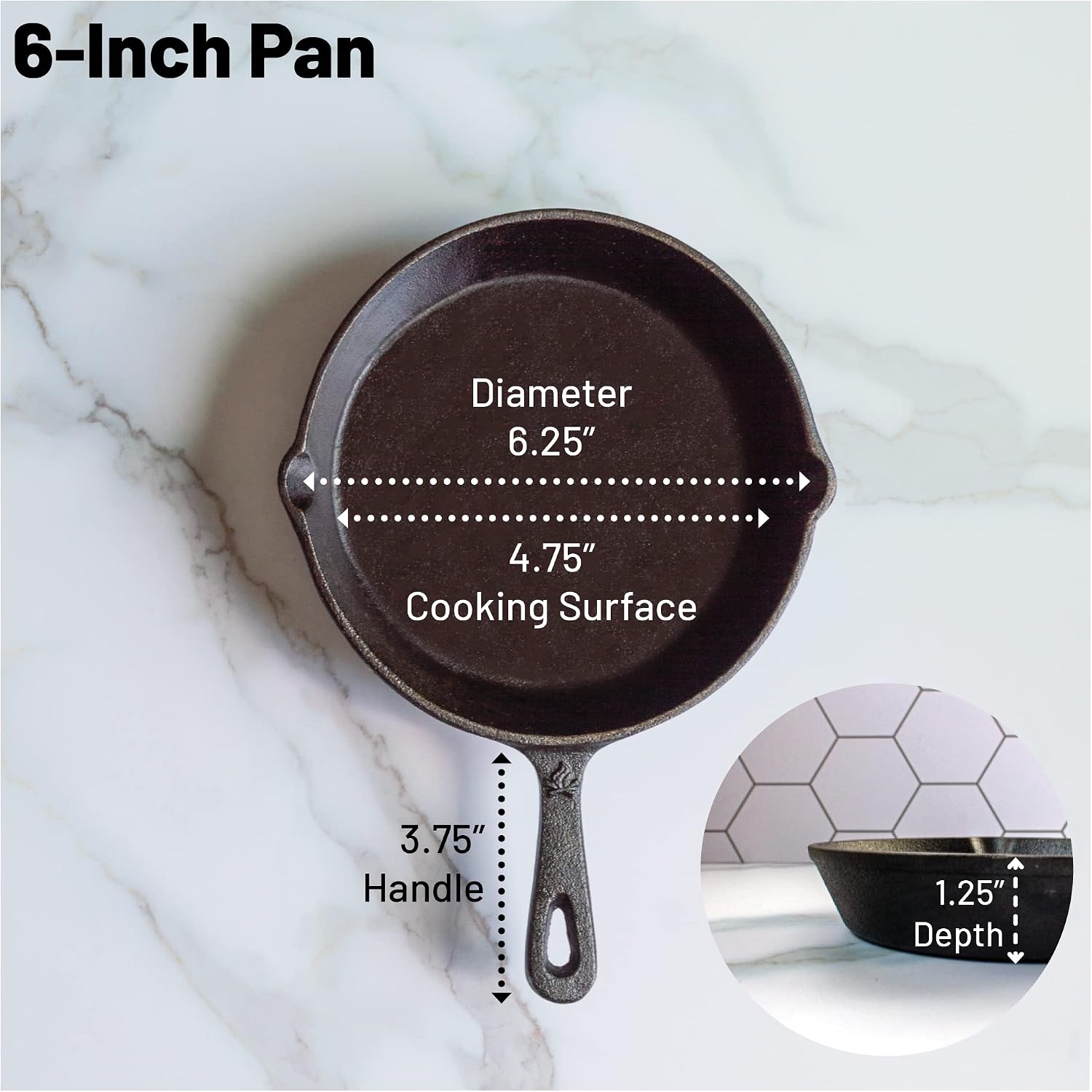 12 Inch Round Large Pre-Seasoned Cast Iron Skillet