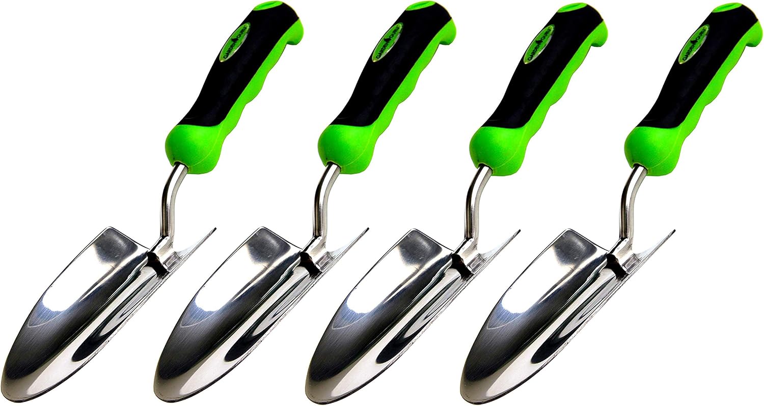 Garden Guru Heavy Duty Garden Trowel Hand Shovel for Gardening - Strong Stainless Steel - Rust Resistant - Ergonomic Grip - Perfect Trowel Garden Tool for Soil Digging Planting Transplanting Weeding