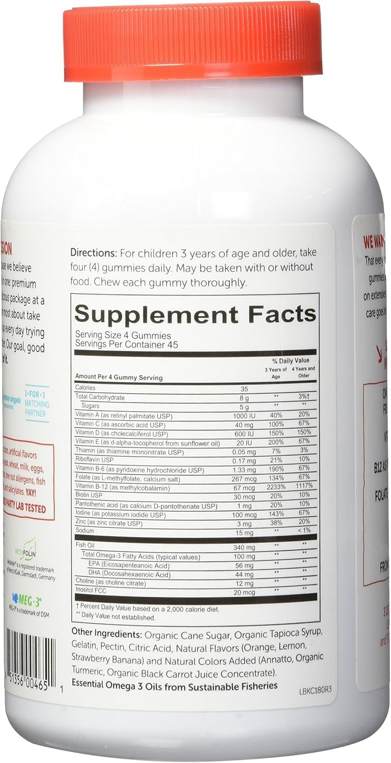 Smarty Pants Kids Complete Multi-Vitamin, 180 Gummies (1)