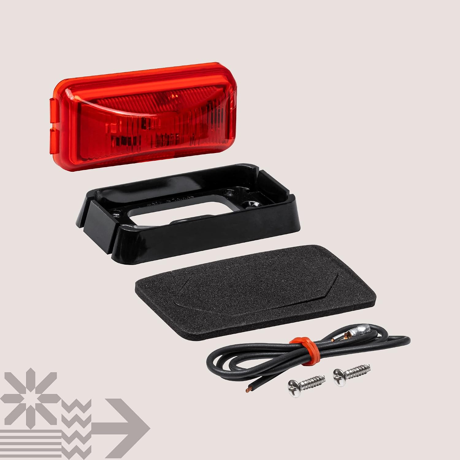 TRUE MODS 2pc 2.5" Amber Rectangle LED Trailer Marker Lights for Truck RV