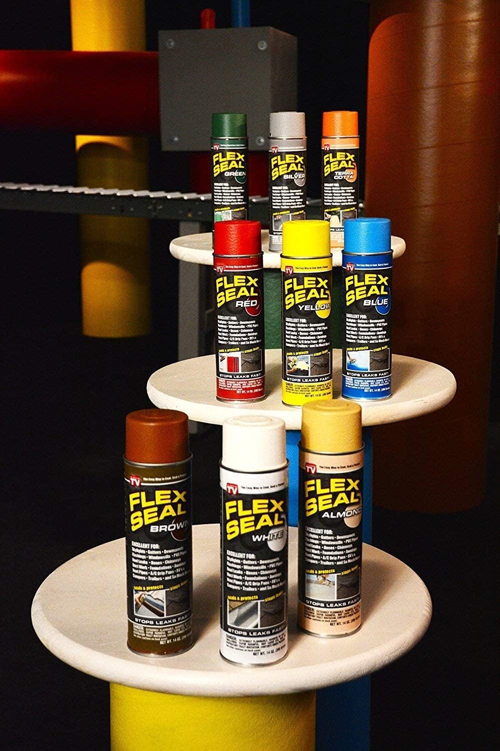 Flex Seal, 14 oz, 2-Pack, Black, Stop Leaks Instantly, Waterproof Rubber Spray On Sealant Coating, Perfect for Gutters, Wood, RV, Campers, Roof Repair, Skylights, Windows, and More