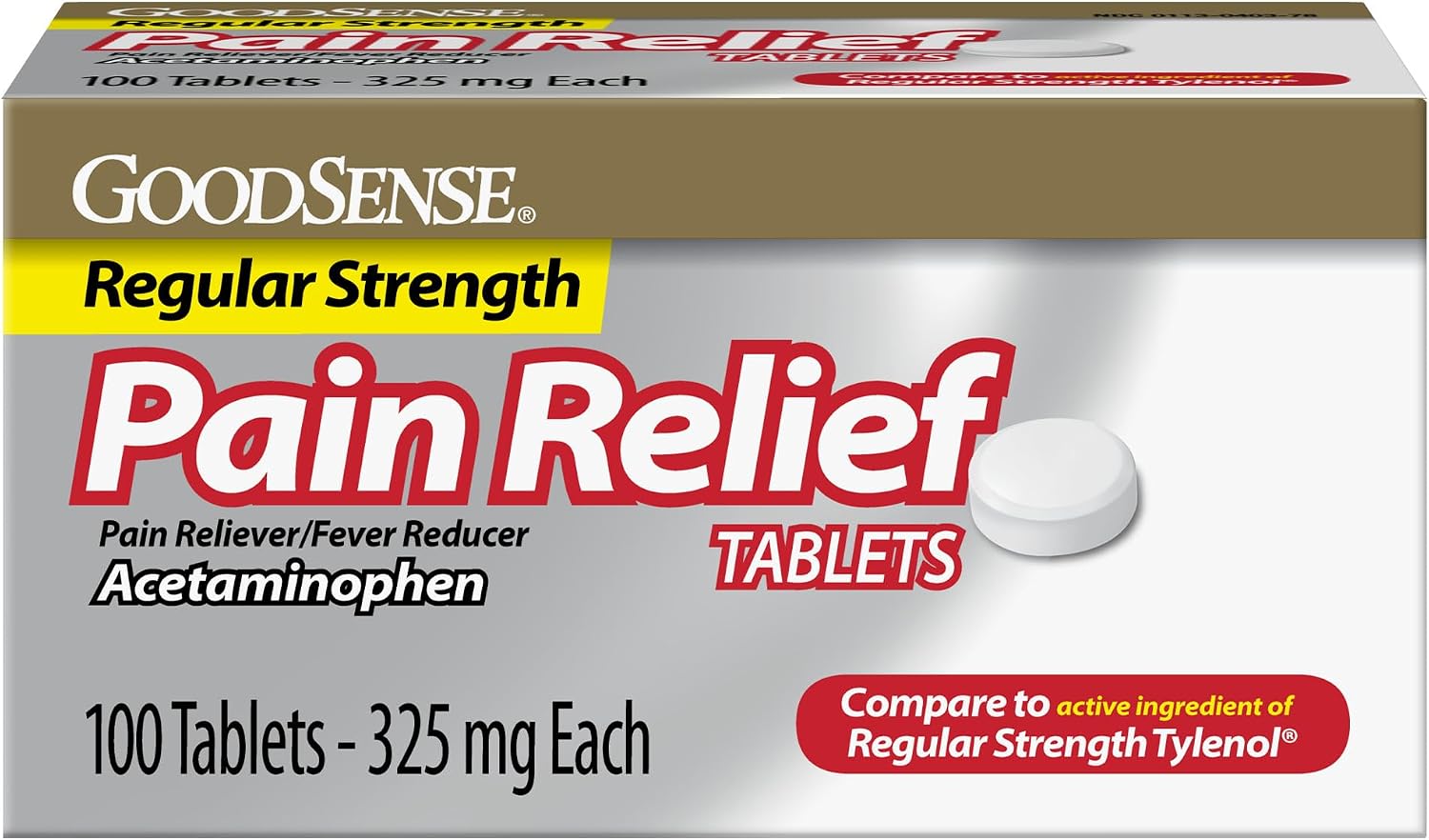 Pain Relief, Acetaminophen Tablets 325 mg, Regular Strength, Pain Reliever and Fever Reducer