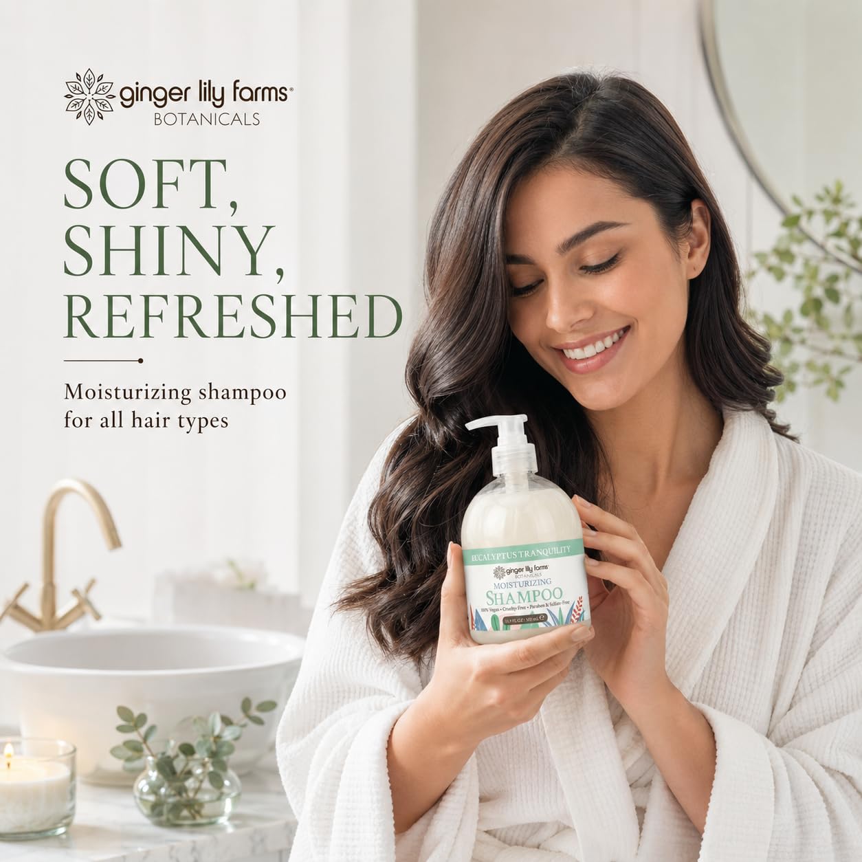 Ginger Lily Farms Botanicals Moisturizing Shampoo for All Hair Types, Coco Mango, 100% Vegan & Cruelty-Free, Coconut Mango Scent, 1 Gallon (128 fl oz) Refill | for Hands, Body & Hair, Moisturizing Wash, Salon Wash, Spa Cleanser, Salon & Spa Essentials, M…