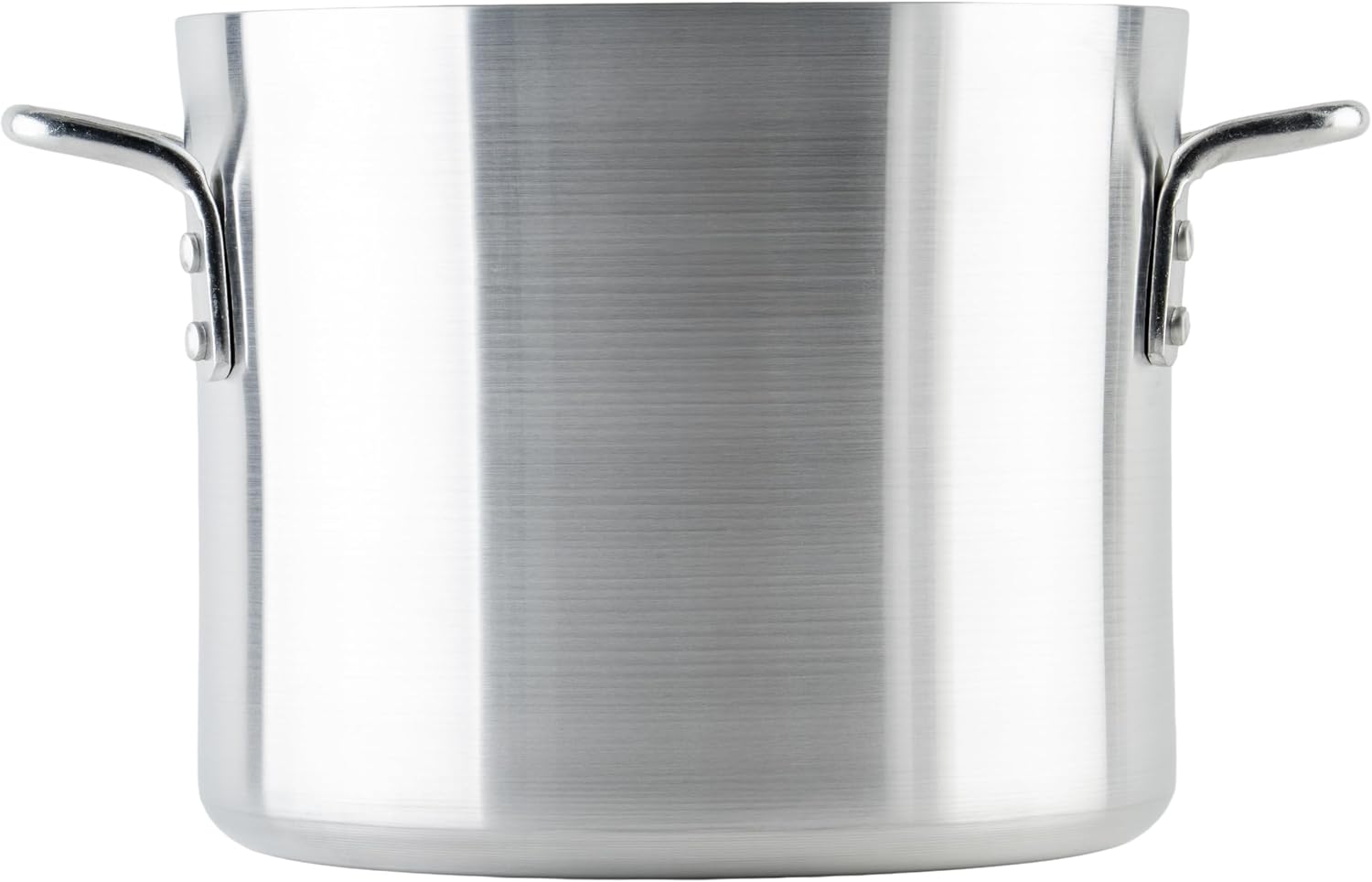 Winco 20 qt Aluminum Heavy-Duty Stock Pot | Thick walls, Riveted handles, Wide base, Great for Stocks, Soups, Pasta and Batch Cooking