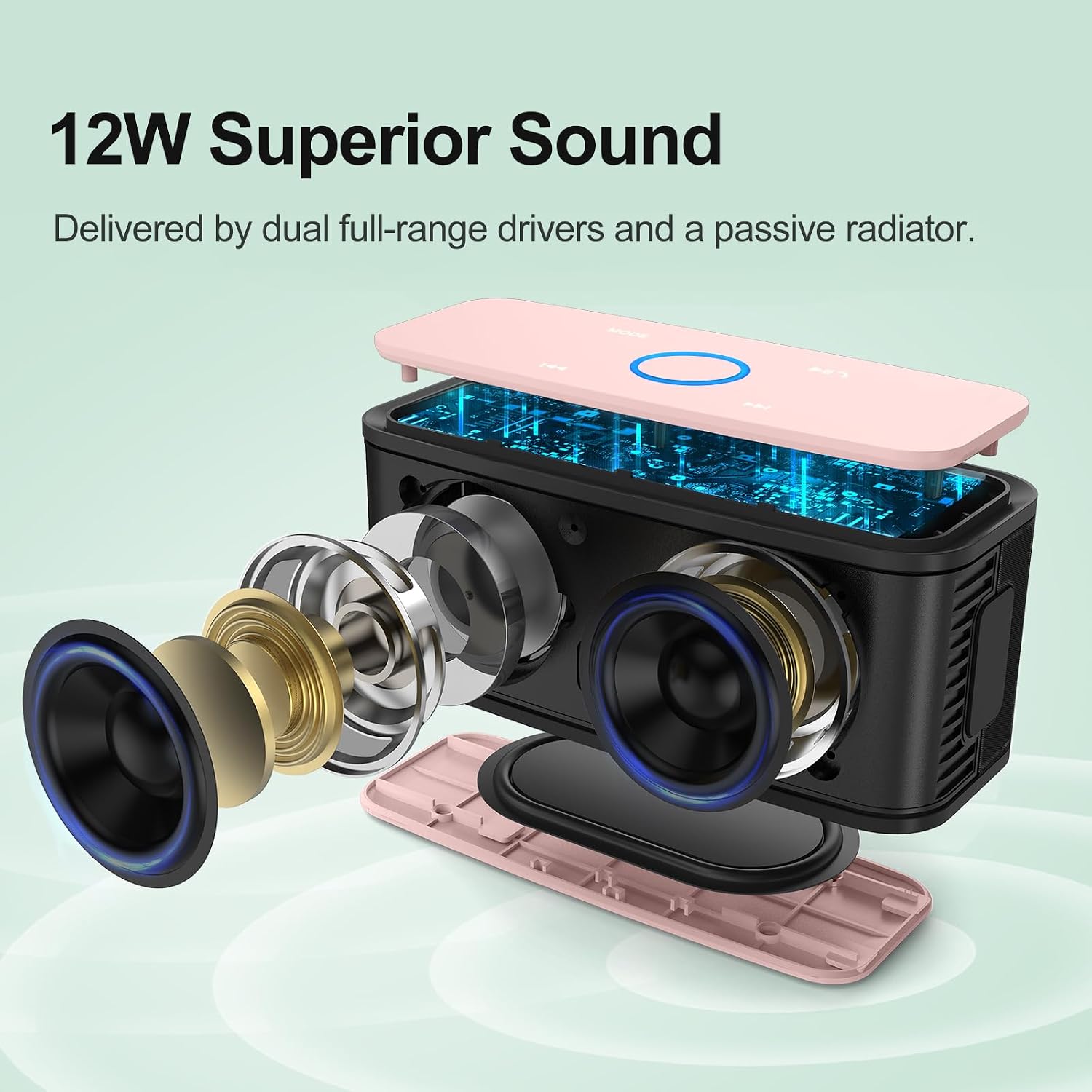 DOSS SoundBox Touch Wireless Bluetooth Speaker-12W HD Sound with Rich Bass