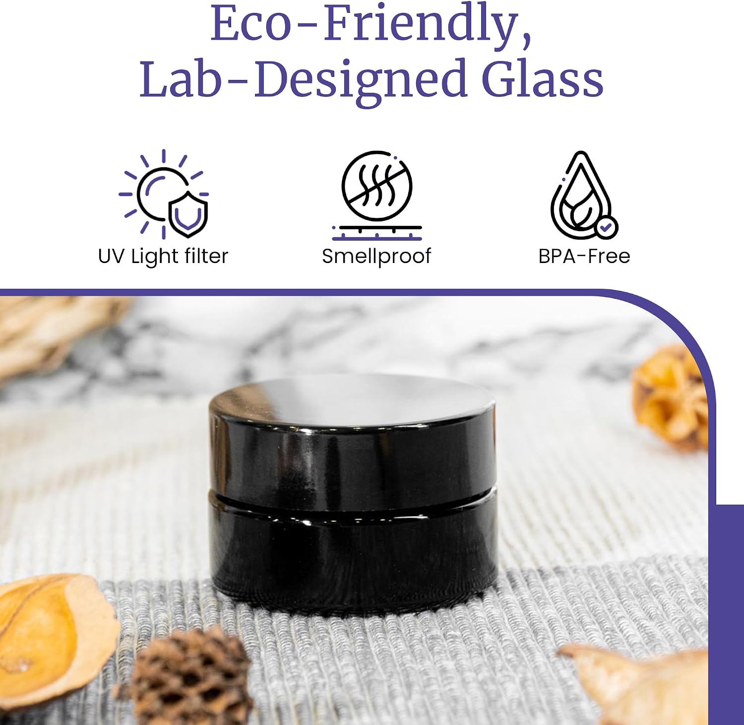 Infinity Jars 100 Ml (3.3 fl OZ) Glass Lotion Container with Lid, Refillable UV Cosmetic Jar for Creams, DIY, Travel, Body Butter | Small Wide Mouth Empty Lotion Jar, Airtight Cosmetic Container