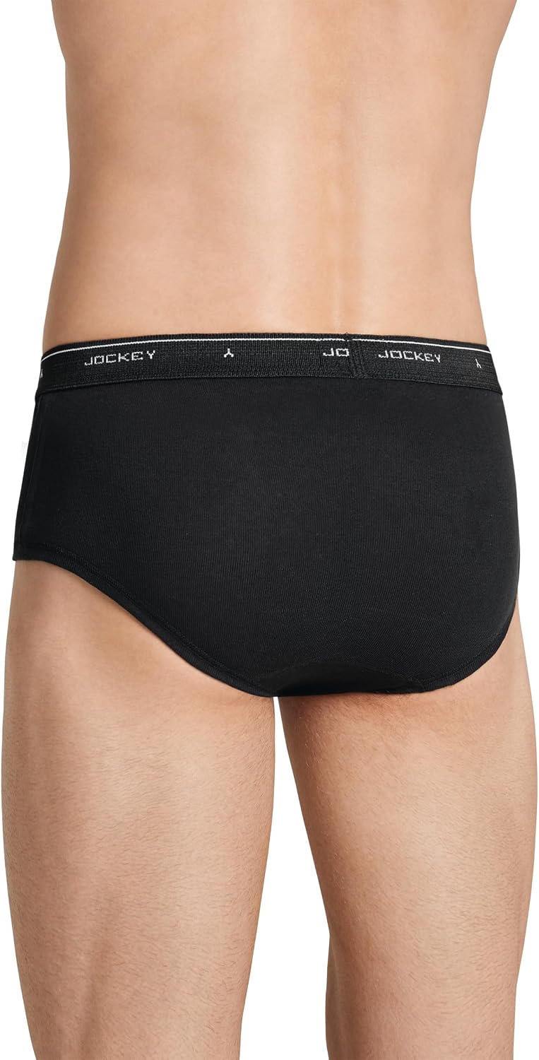 Jockey Classic Low Rise Brief- 6 Pack - 100% Cotton Underwear for Men
