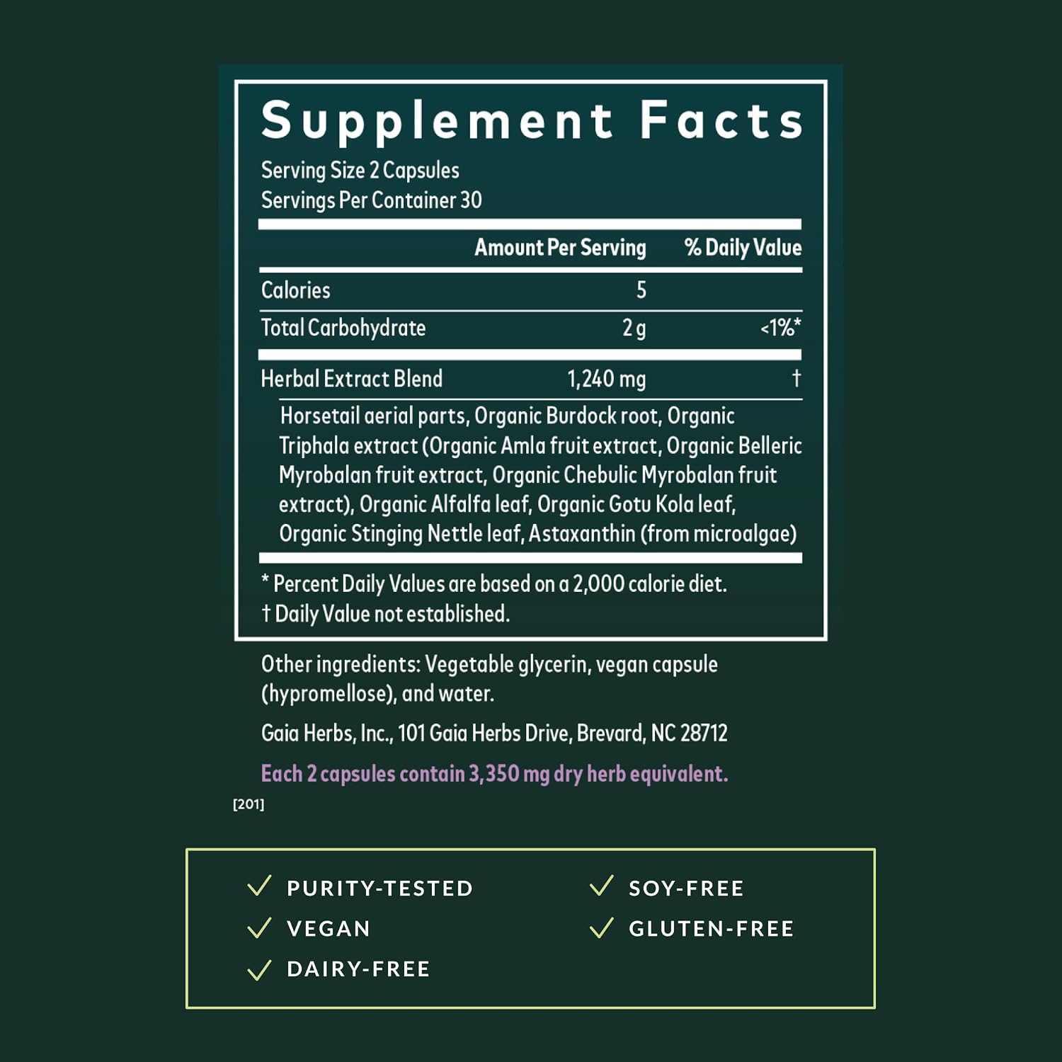 Gaia Herbs Hair, Skin & Nails - Supplement to Support Healthy Skin, Hair & Nail Health* - Astaxanthin, Horsetail