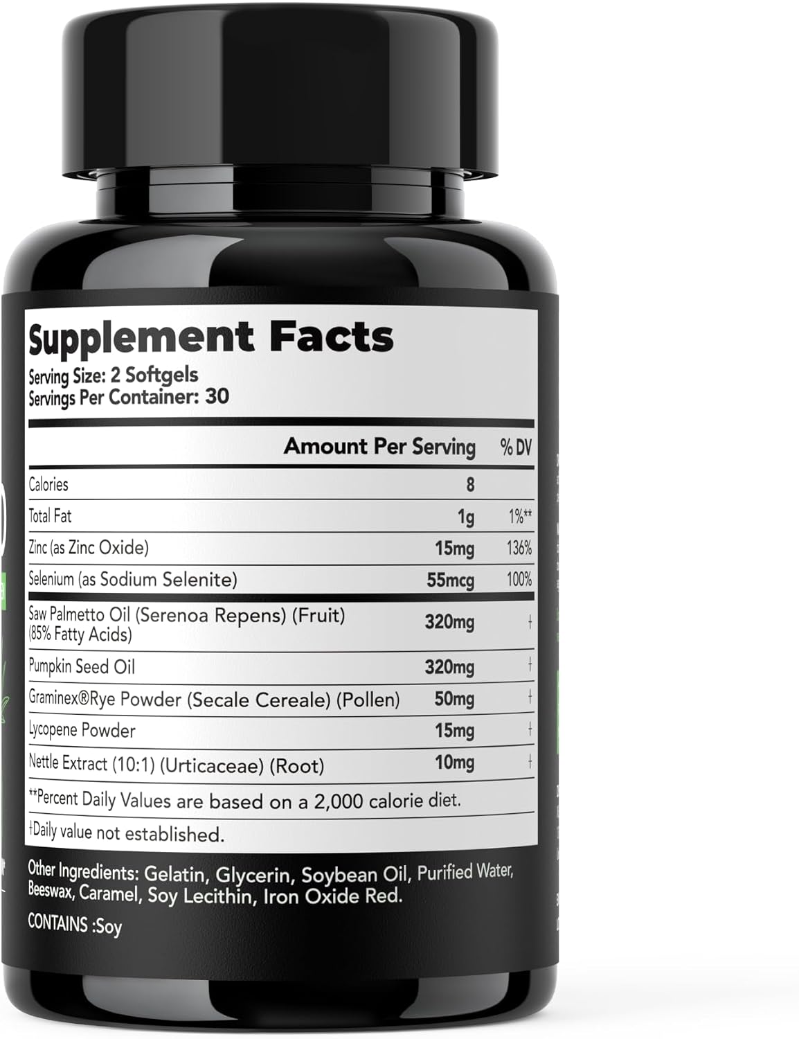 Saw Palmetto for Men Supports Prostate Health 320mg Extract | 100% Oil Extract 85% Fatty Acids Pharmaceutical Grade