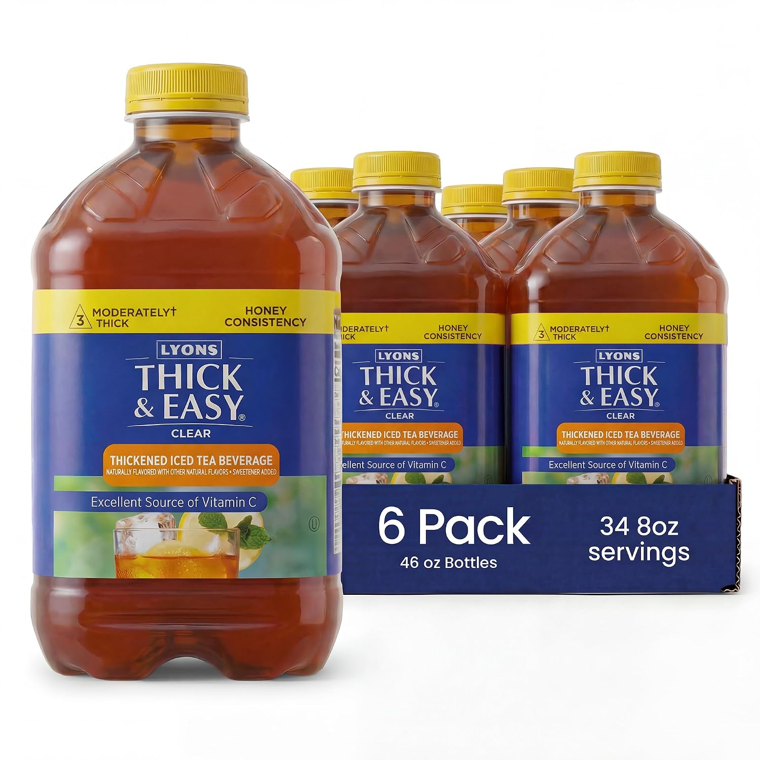 Thick & Easy Thickened Orange Juice, IDDSI Level 3 Ready-to-Drink Thickened Beverage for Swallowing Support, Moderately Thick Honey Consistency, 4 fl oz Cups - 24 Pack | IDDSI Level 3, Ready-to-Drink, Beverage for Swallowing Support, Moderately Thick Hon…