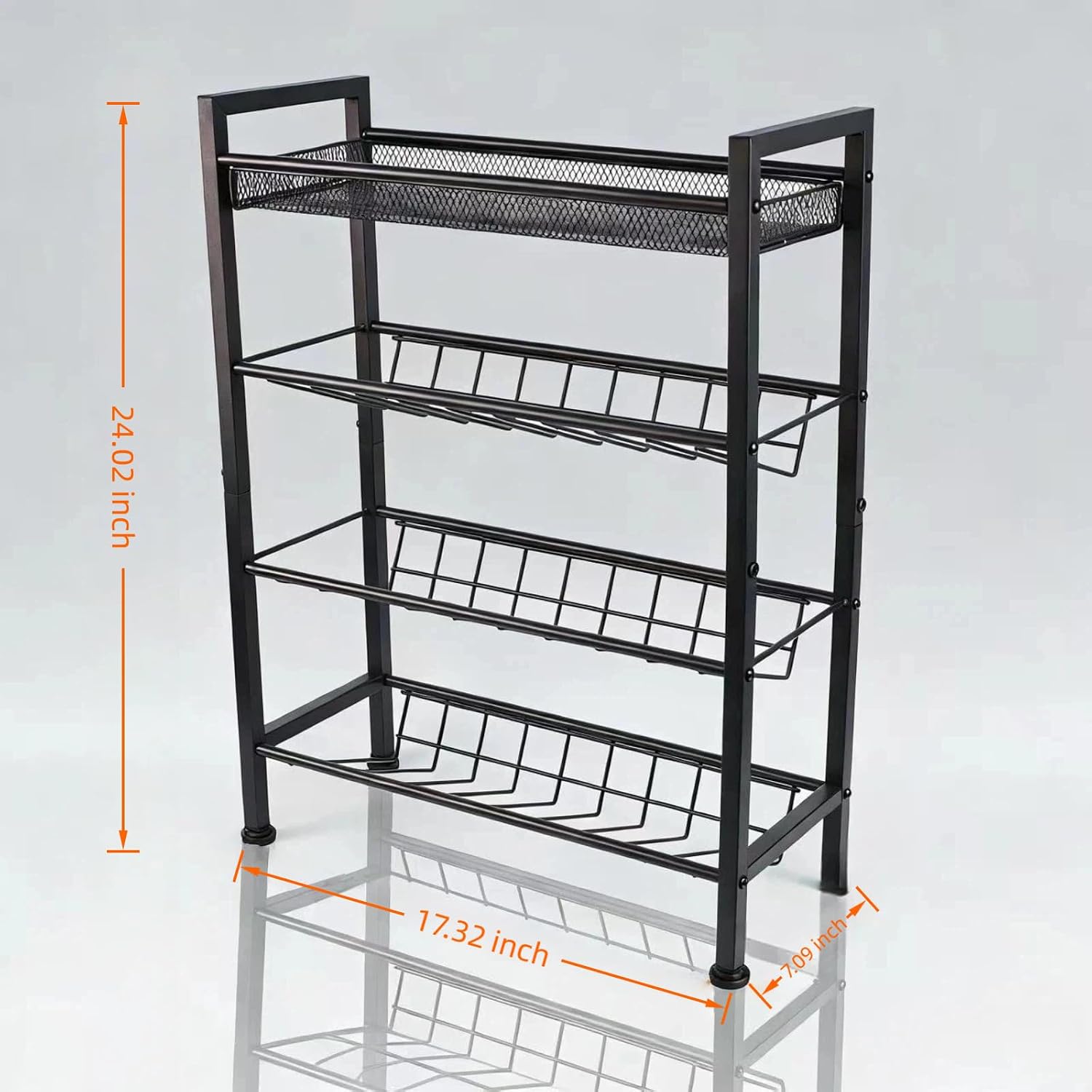 3D Printer UV Resin Bottle Storage Rack, 4 Tier 12 Bottles (1kg) | Carbon Steel Grid Design Heavy Duty Holder