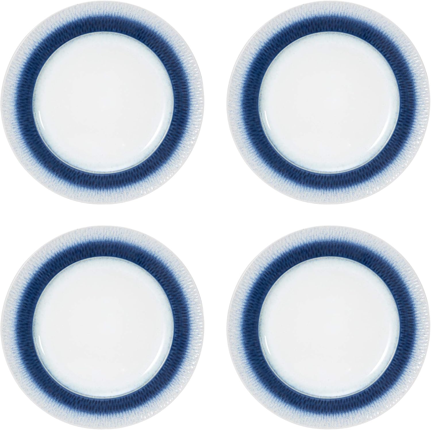 Pfaltzgraff Eclipse Blue 16-Piece Stoneware Dinnerware Set, Service for 4 with Dinner Plates, Salad Plates, Bowls and Mugs
