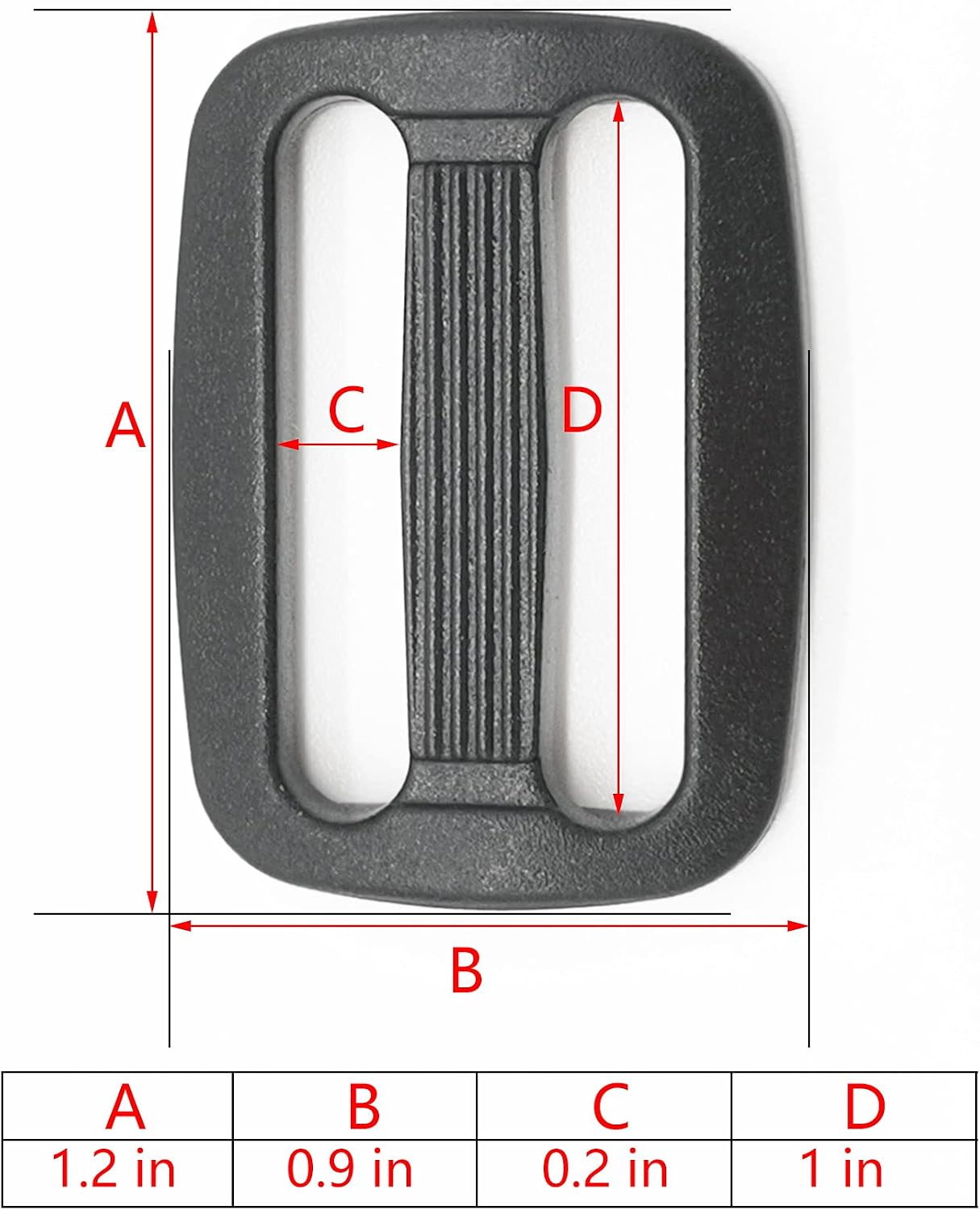 Buckle 1" Wide Inside, Quick Side Release Buckle for 1 inch/25mm Webbing Straps