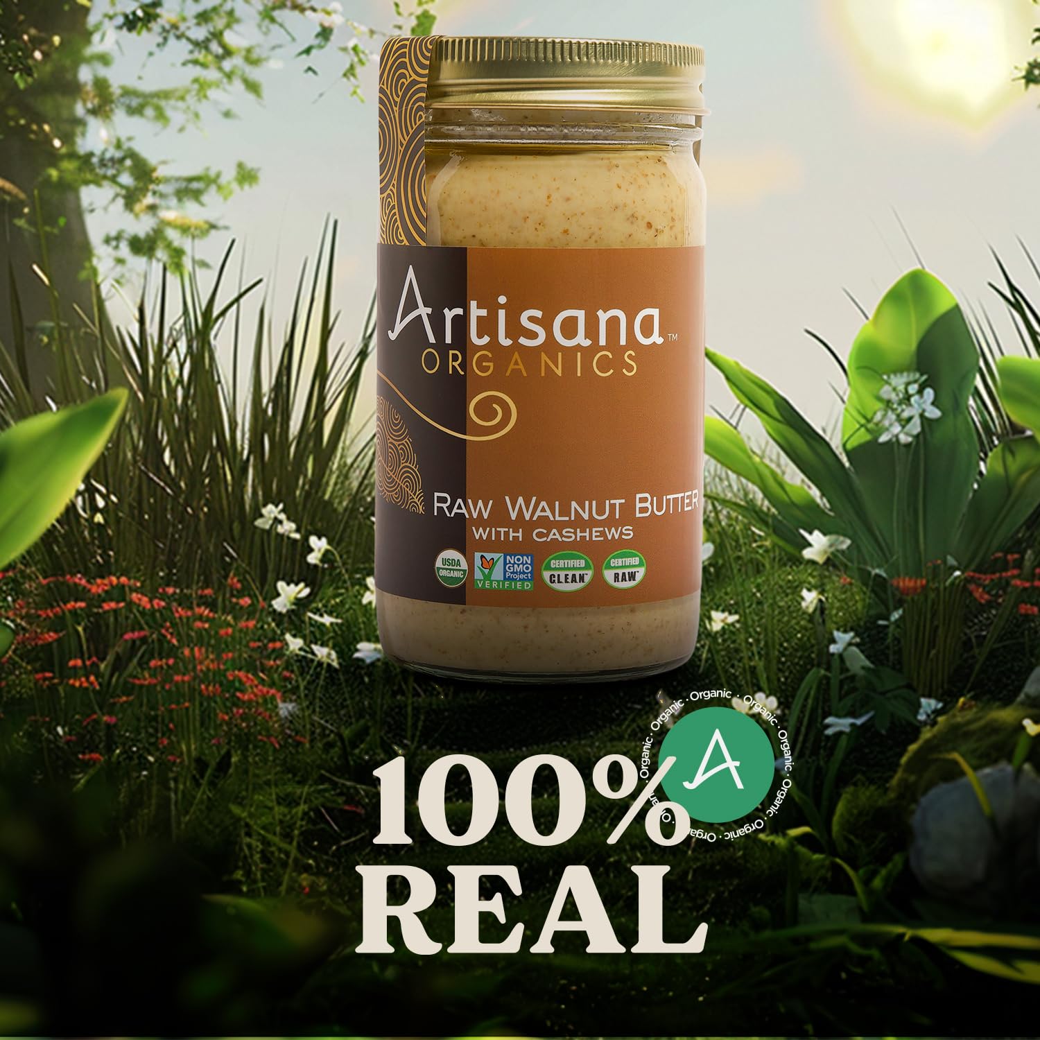 Artisana Organics Raw Tahini Sesame Seed Butter - Just One Ingredient, Unroasted, Vegan, Paleo and Keto Friendly, Non-GMO, 14oz Jar