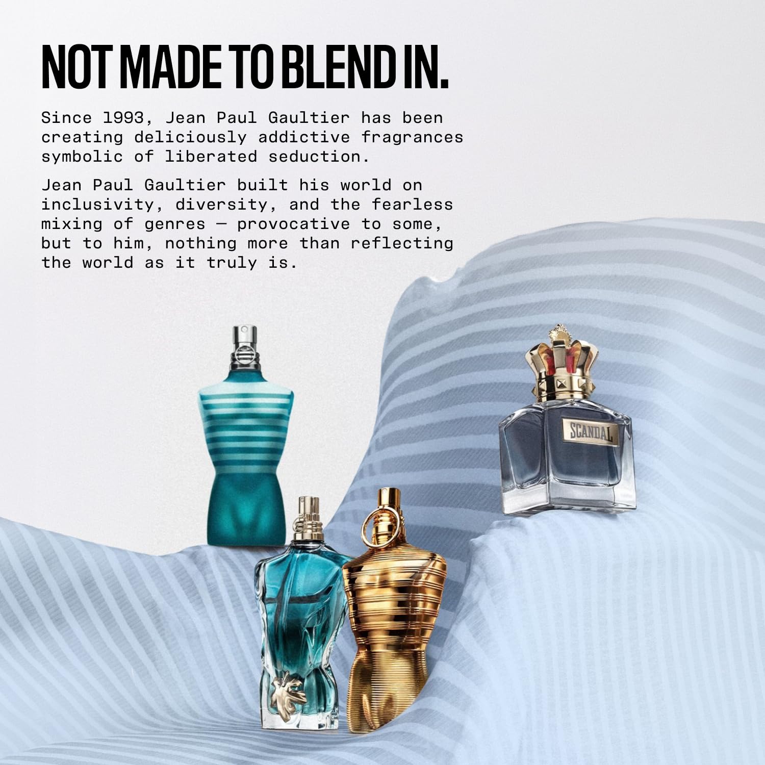 Jean Paul Gaultier Le Male Eau de Toilette - Long Lasting Amber Aromatic Cologne for Men with Fresh Mint, Lavender & Sensual Vanilla - Luxury Men's Cologne Spray