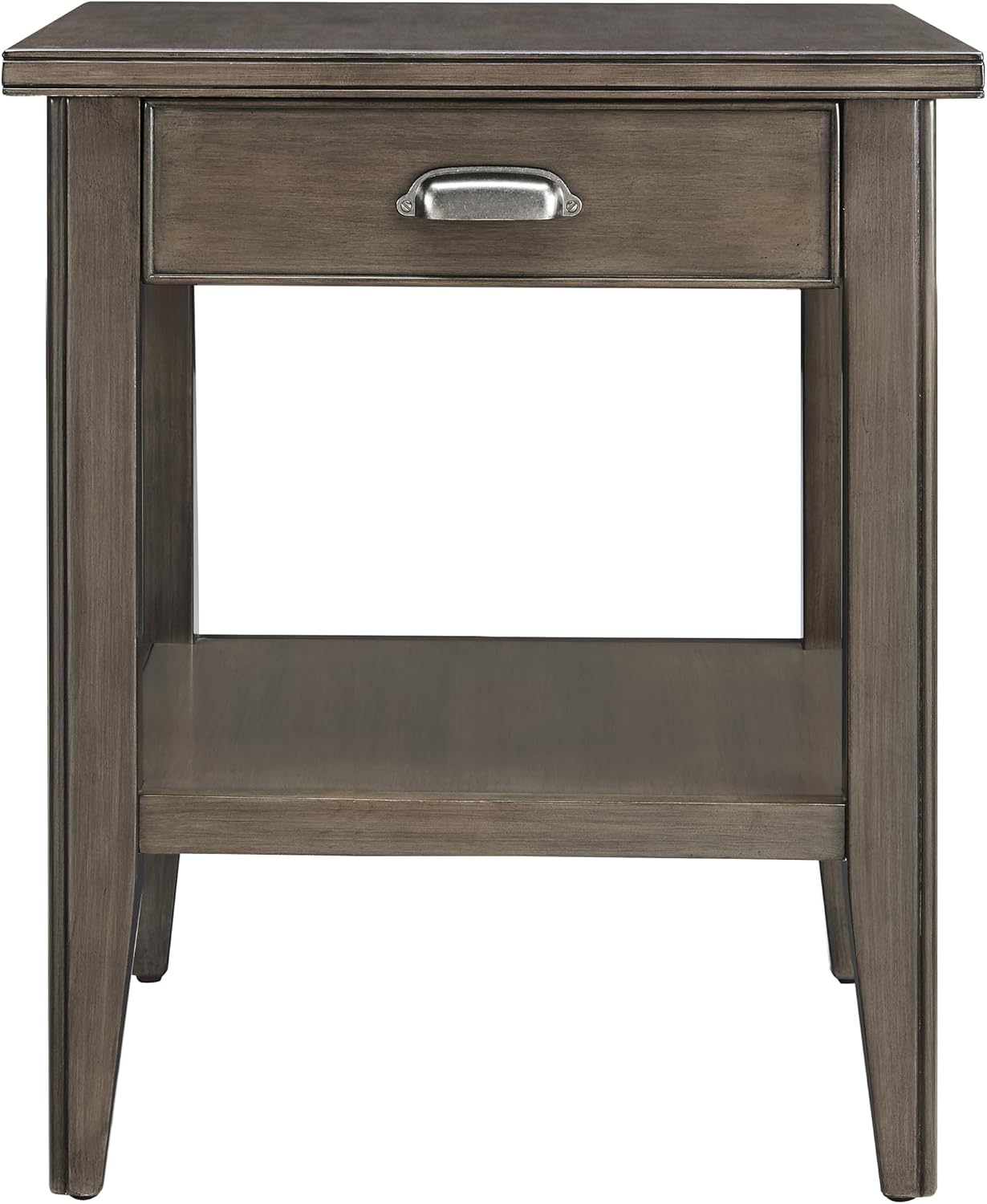 Leick Home Shield Wedge End Table, 21", Glazed Auburn