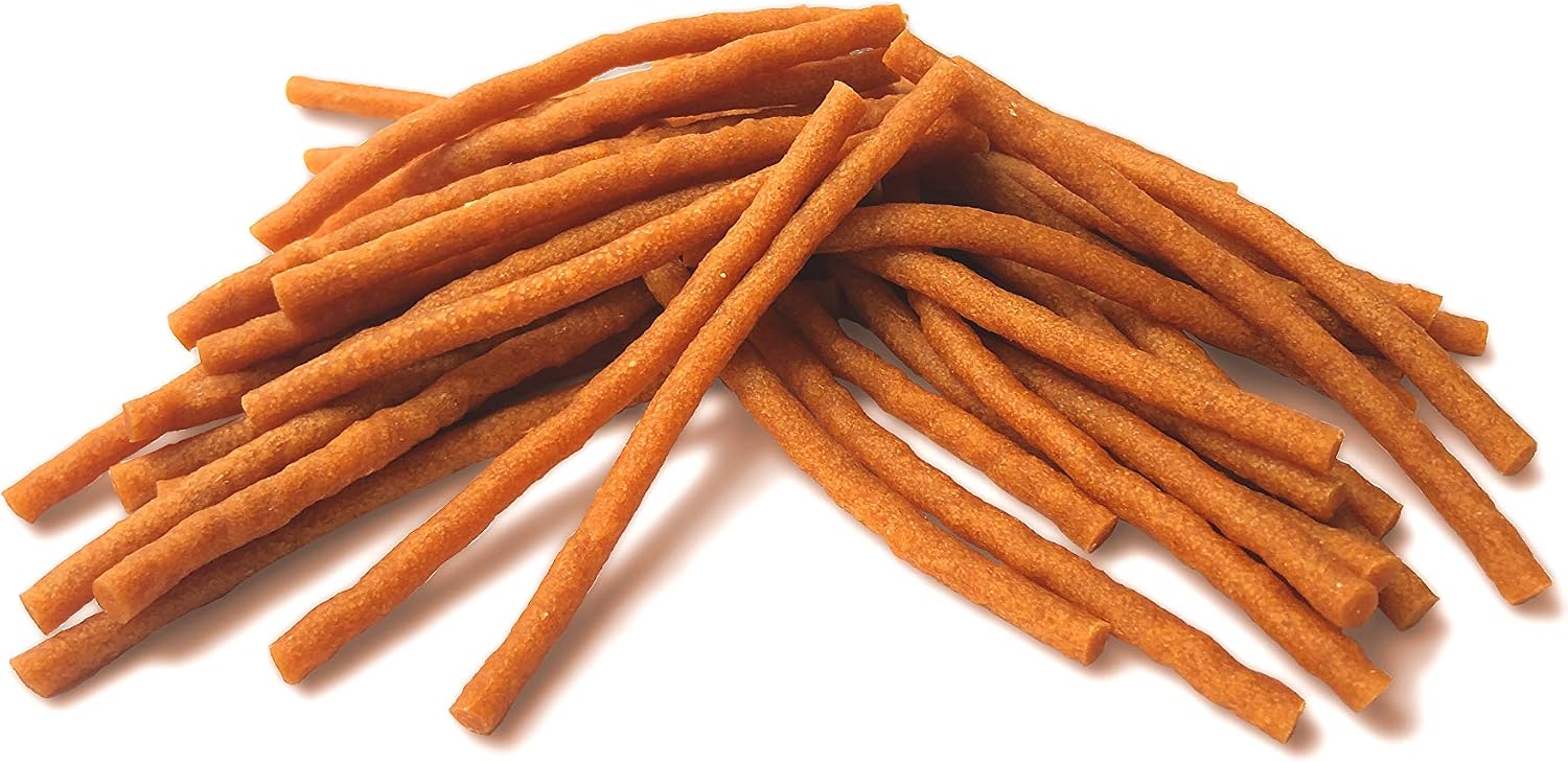 Rena's Recipe Twiggly Chicken Sticks Dog Treats, 24 oz, Approx. 100 Pieces | Rawhide-Free Soft Chicken Jerky Sticks with Glucosamine
