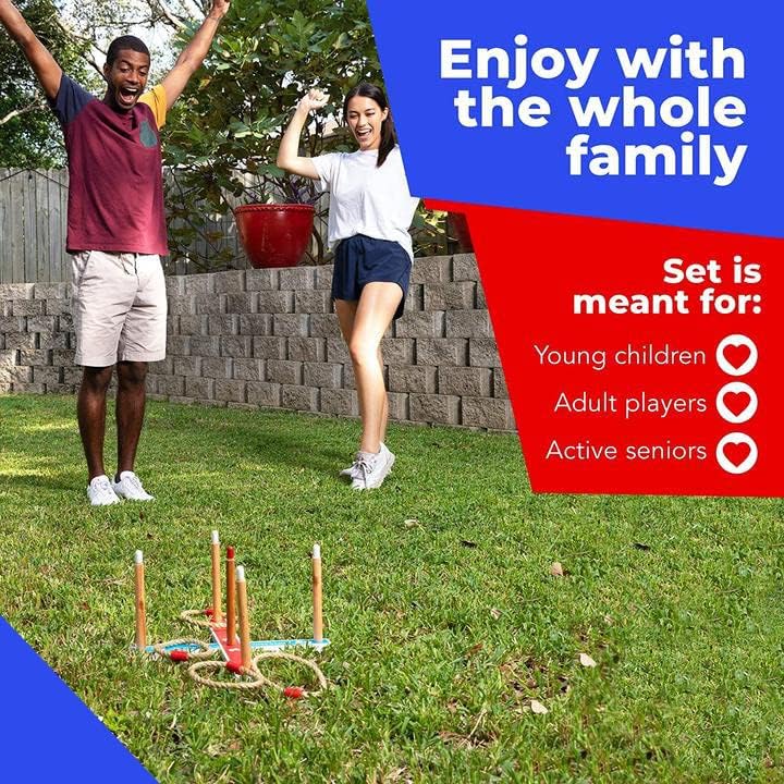 Elite Sportz Ring Toss Games for Kids - Outdoor Yard Game for Adults & Family - Backyard Toys, Outdoor Game, Backyard Games