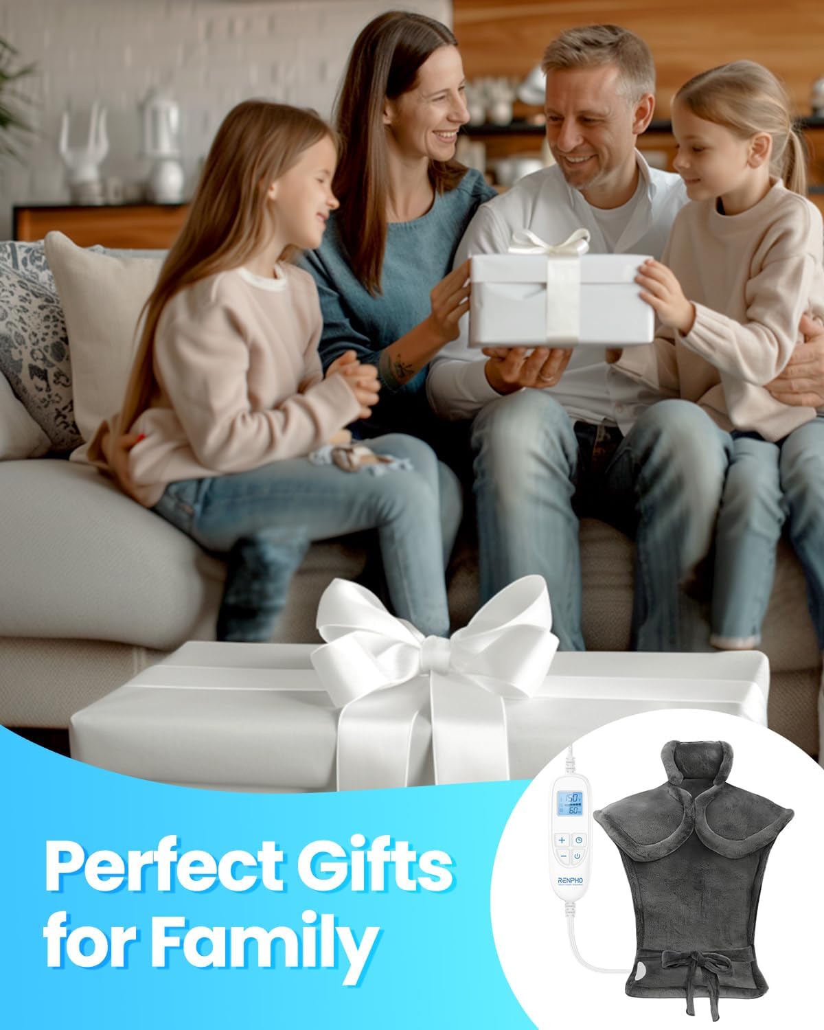 RENPHO Heating Pad for Back, Gift for Women & Men, FSA Eligible HSA