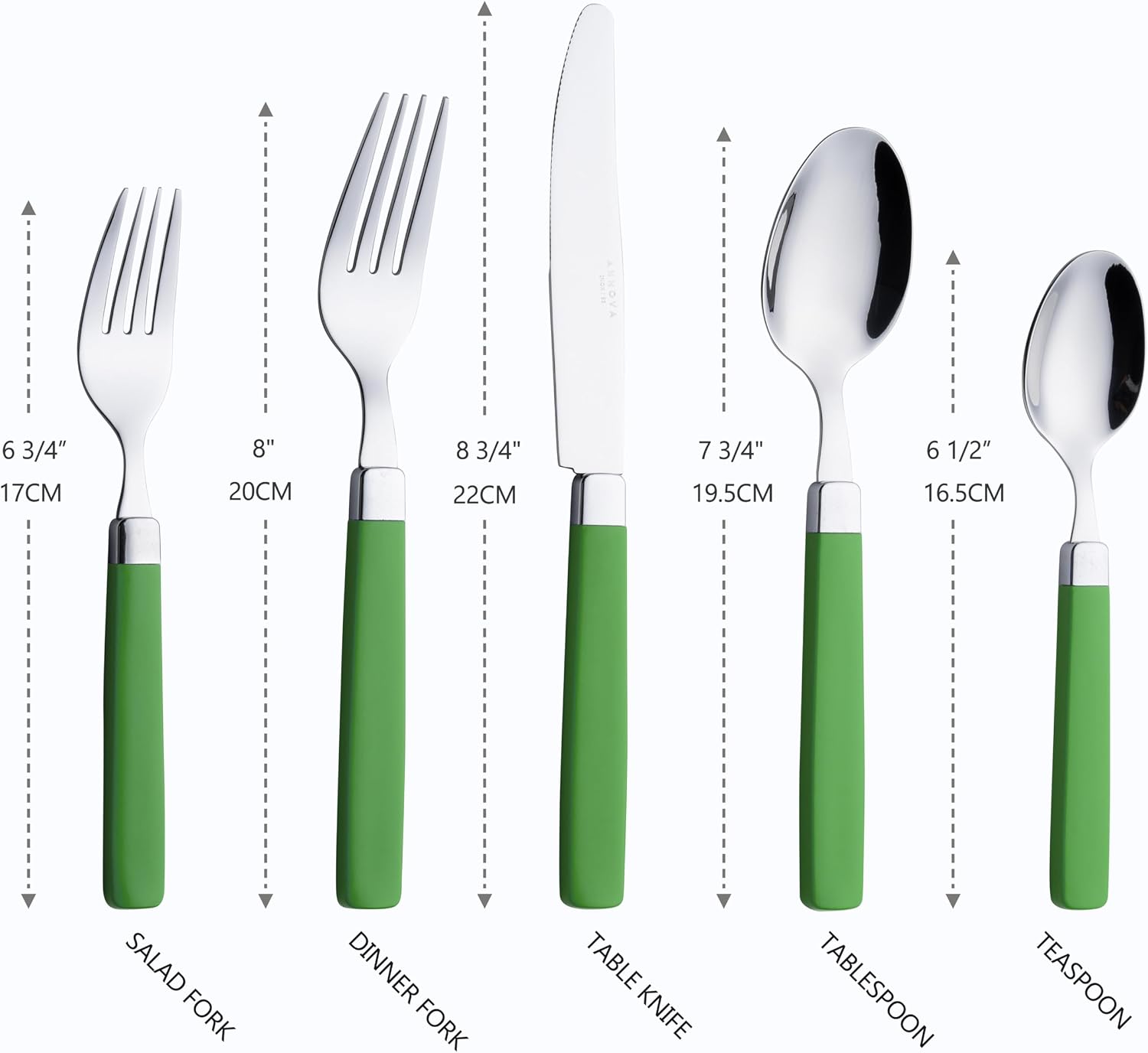 ANNOVA Silverware Set Stainless Steel Colorful Tableware Kitchen Flatware Set Utensils, Includes Dinner Knives, Forks, Spoons