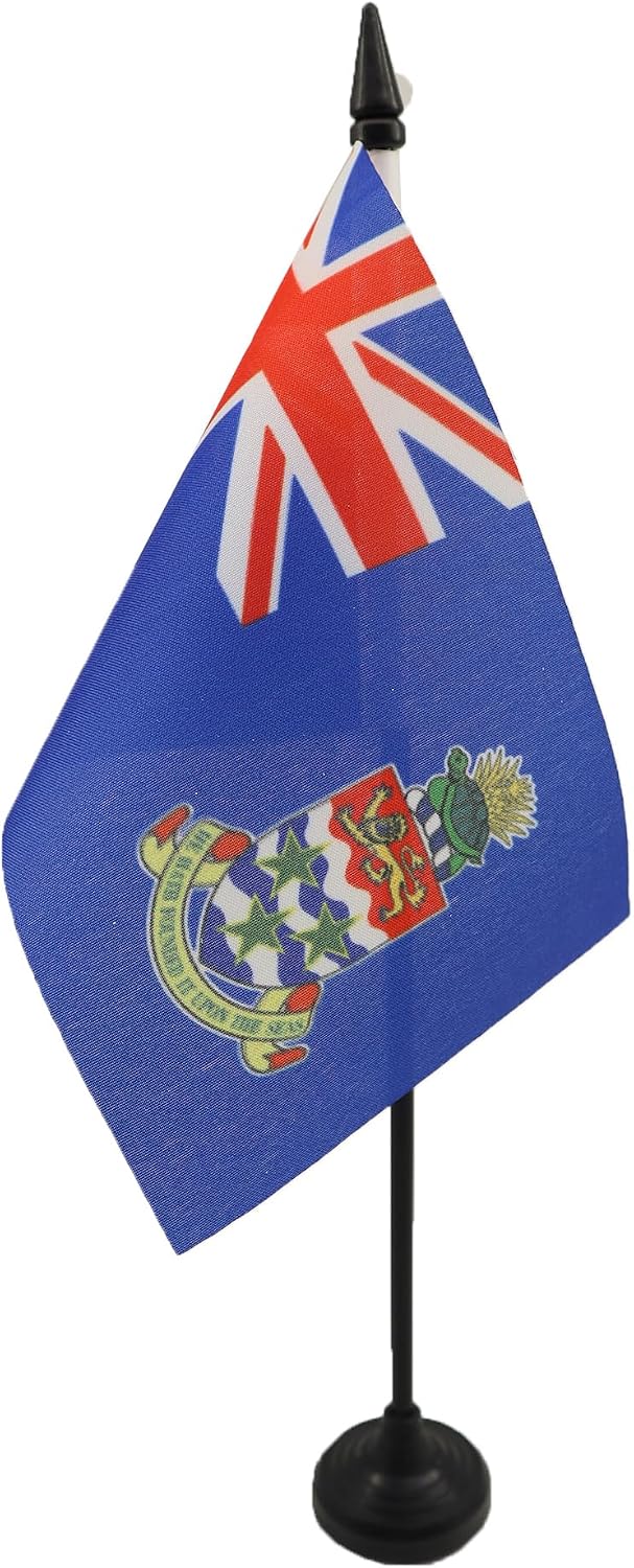 AZ FLAG Nicaragua Table Flag 4x6 in 100D Polyester Plastic Base | Indoor use Nicaraguan 15x10 cm desk flag stitched finish with reinforced edges with plastic pole