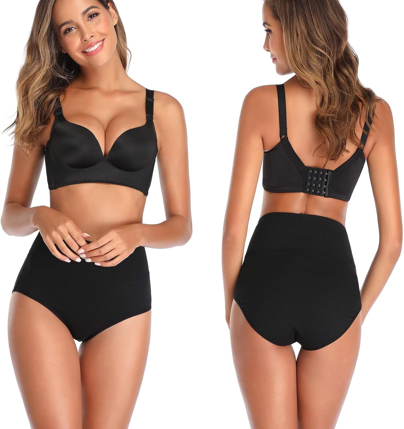 Women's High Waist Cotton Underwear Stretch Briefs Soft Comfy Ladies Panties MultiPack