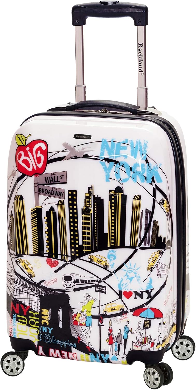 Rockland Departure Hardside 2 Piece Spinner Wheel Luggage, (20"/28"), Departure