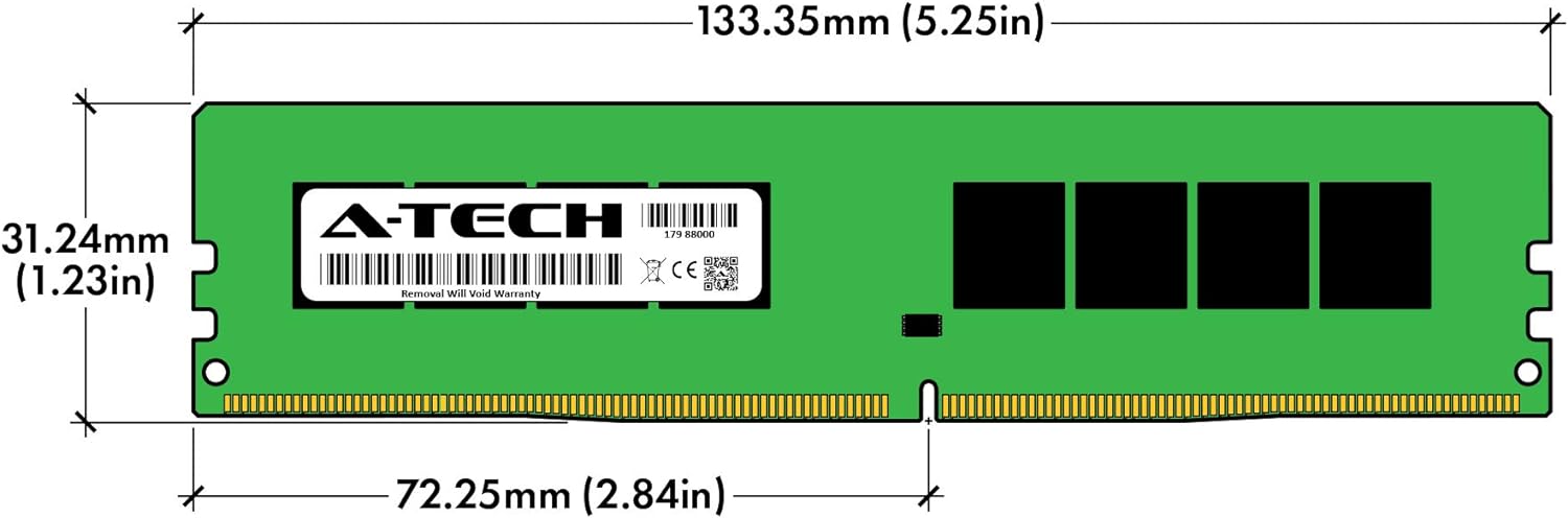 A-Tech 16GB DDR4 3200 MHz UDIMM PC4-25600 (PC4-3200AA) CL22 DIMM Non-ECC Desktop RAM Memory Module