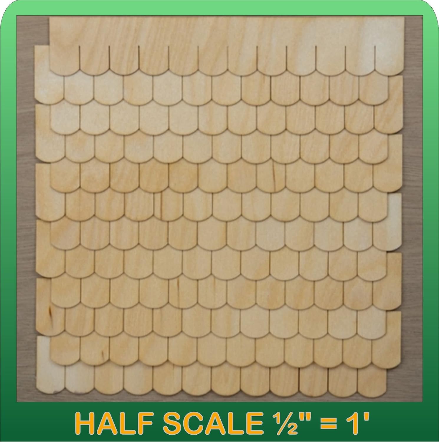Greenleaf Dollhouses 1/2" Scale Miniature Fishscale Shingle Strips Half Scale
