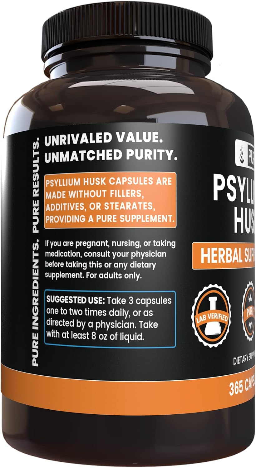 Pure Original Ingredients, Psyllium Husk, 365 Capsules