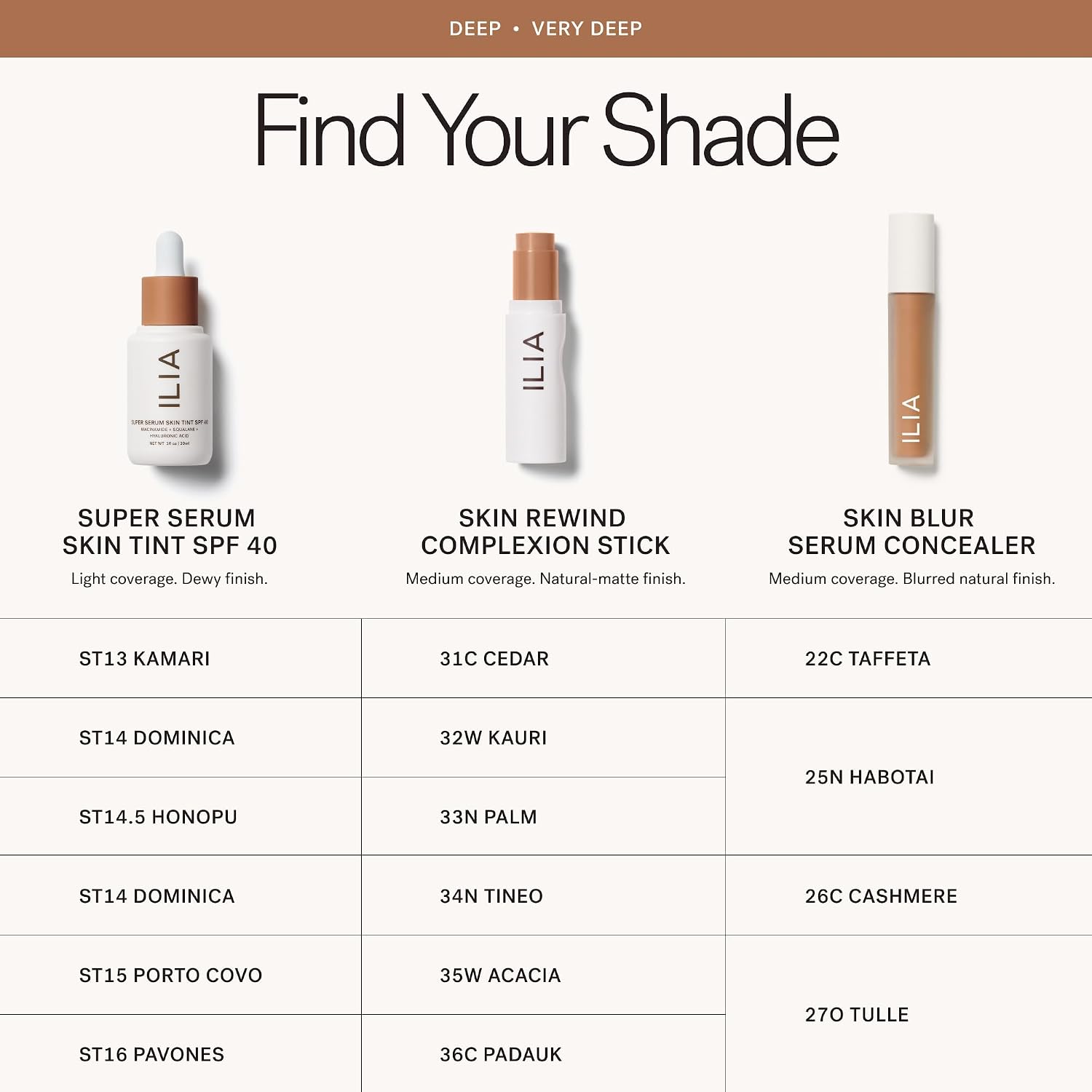 ILIA - Super Serum Skin Tint SPF 40 (Diaz ST7, 1 fl oz | 30 ml)